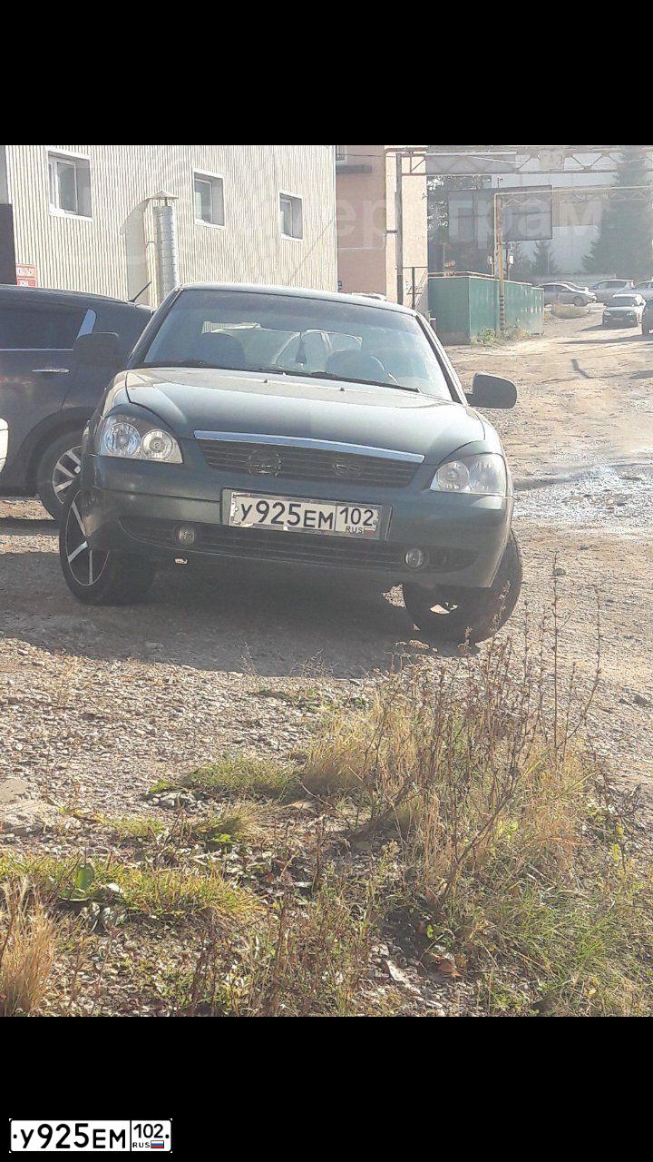 Фото автомобиля LADA 2172 PRIORA, 2010 — госномер У925ЕМ102. Цвет: СЕРО-СИНЕ-ЗЕЛЕНЫЙ