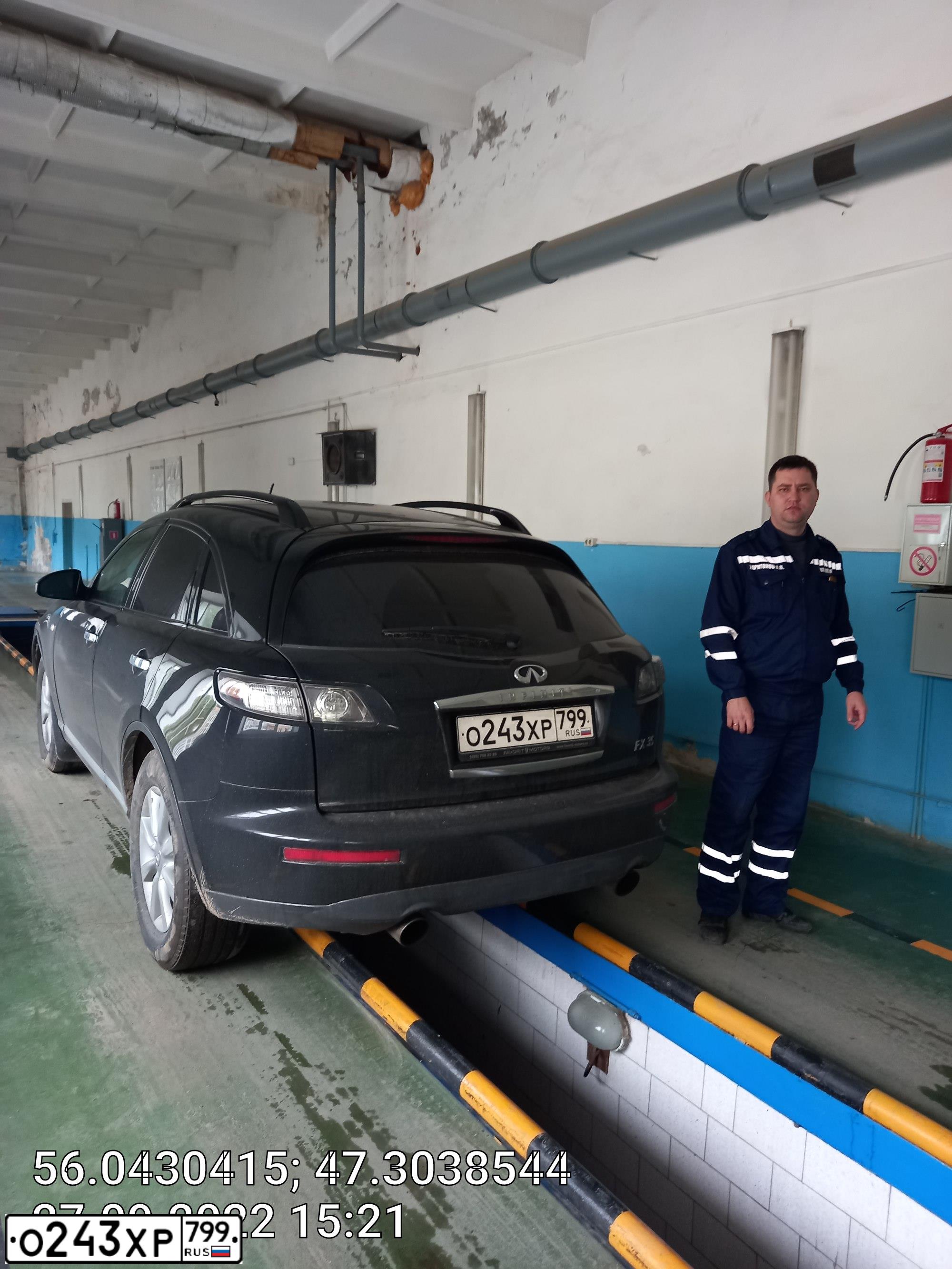 Фото автомобиля INFINITI QX70 /FX/, 2007 — госномер М285РК21. Цвет: ЧЕРНЫЙ