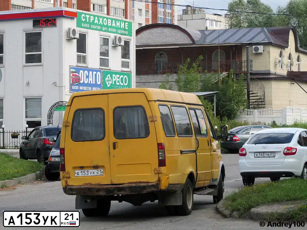 Фото автомобиля GAZ 3221 EL, 2006 — госномер А153УК21. Цвет: ЖЁЛТЫЙ
