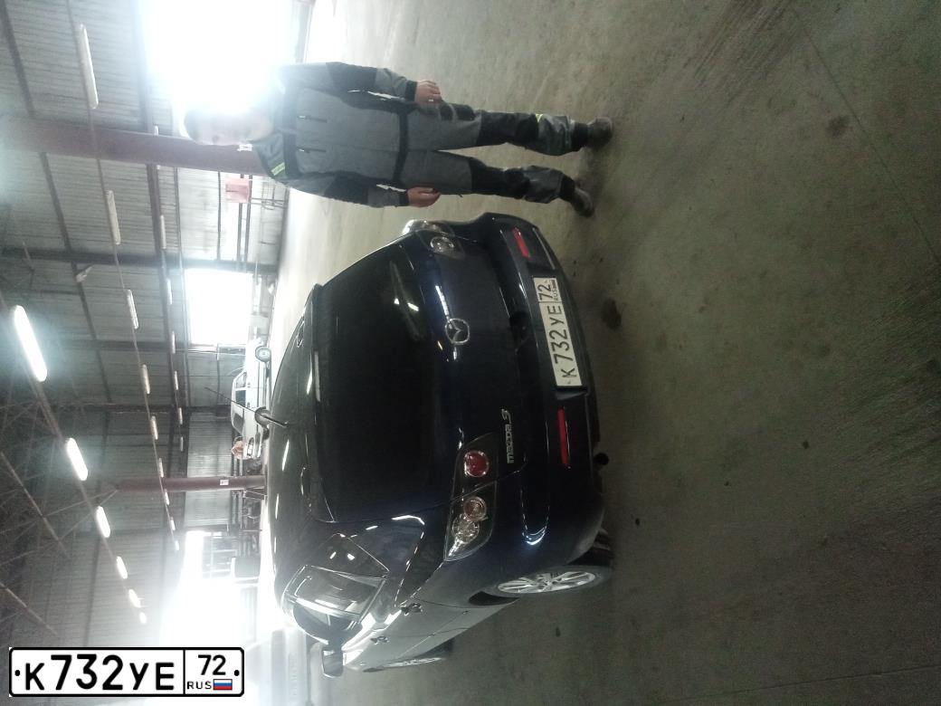 Фото автомобиля MAZDA 3, 2008 — госномер М432МА138. Цвет: синий