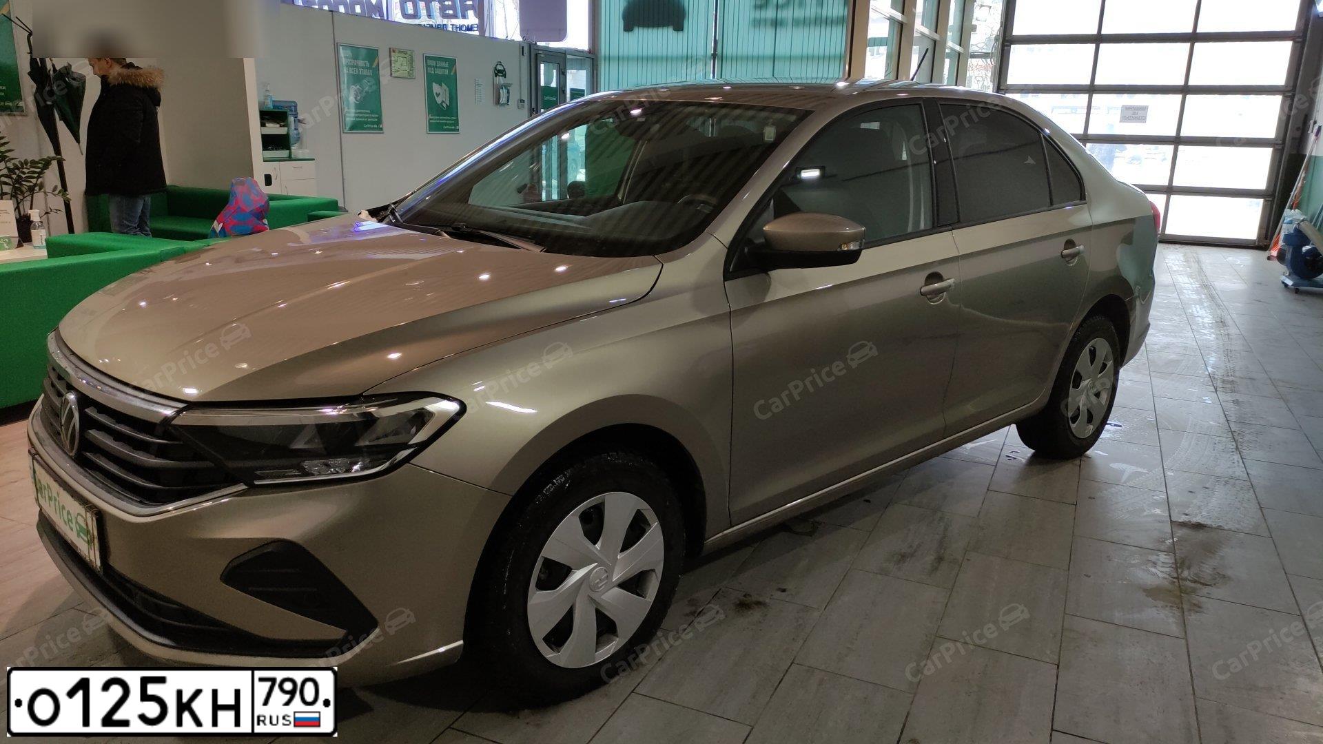 Фото автомобиля VOLKSWAGEN POLO, 2021 — госномер К649КТ53. Цвет: Коричневый