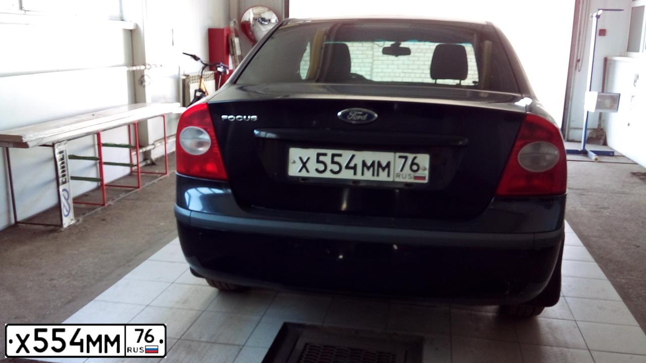 Фото автомобиля FORD FOCUS, 2008 — госномер Х554ММ76. Цвет: ЧЕРНЫЙ
