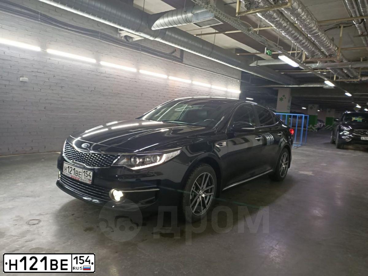 Фото автомобиля KIA MAGENTIS / OPTIMA, 2018 — госномер Н121ВЕ154. Цвет: ЧЕРНЫЙ
