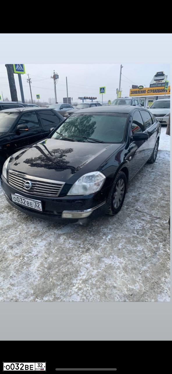 Фото автомобиля NISSAN TEANA, 2007 — госномер О032ВЕ32. Цвет: ЧЕРНЫЙ