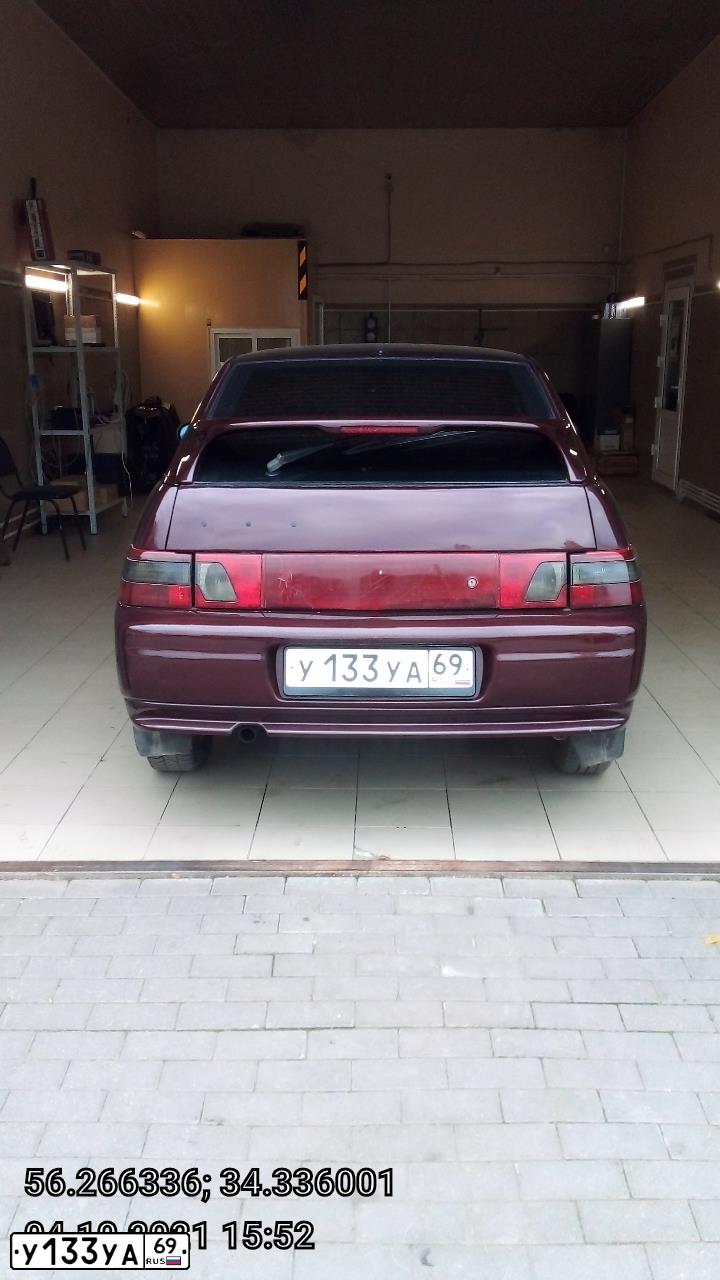 Фото автомобиля LADA 2112, 2008 — госномер У133УА69. Цвет: ВИШНЕВЫЙ ТЕМНЫЙ