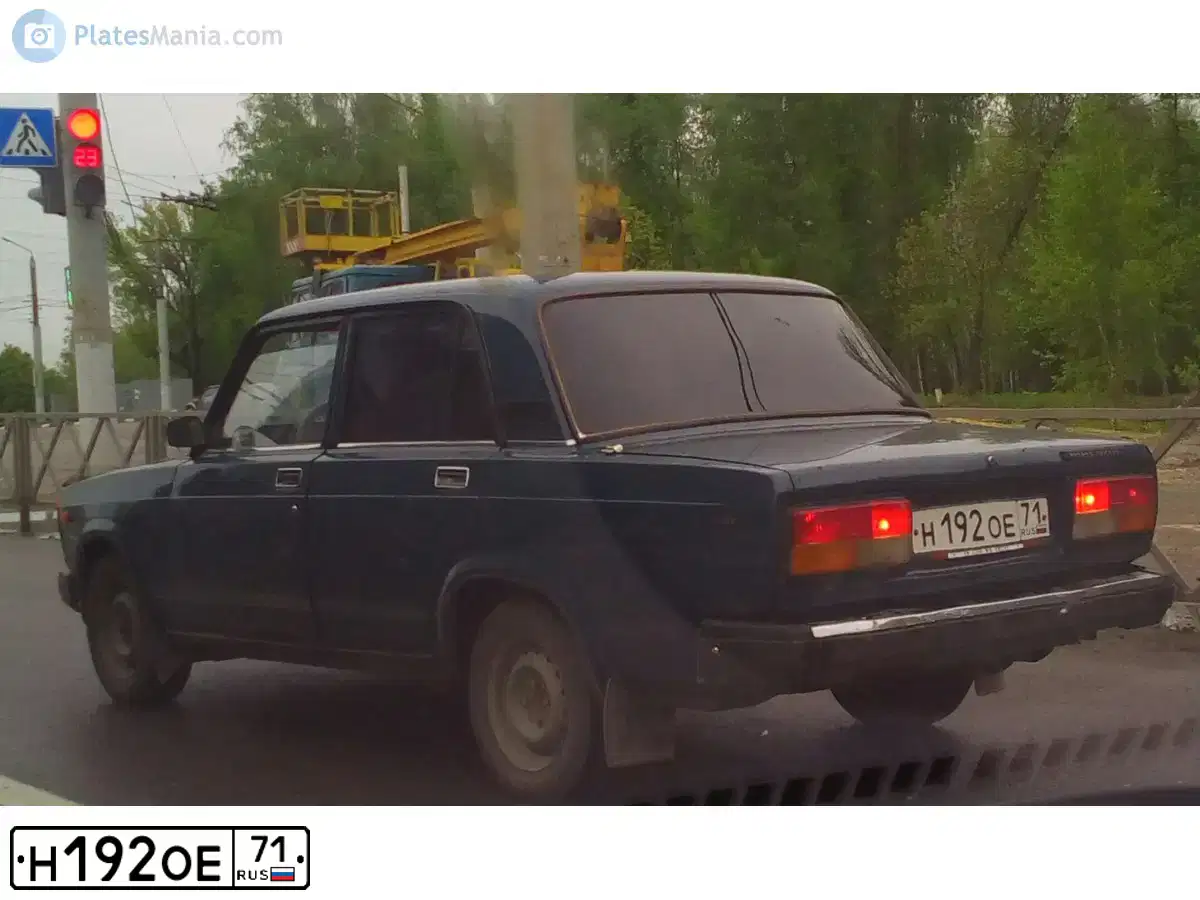 Фото автомобиля LADA 2107, 2000 — госномер Н192ОЕ71. Цвет: СИНЕ-ЗЕЛЕНЫЙ