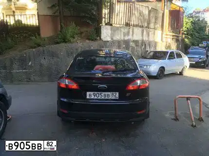 Фото автомобиля FORD MONDEO, 2007 — госномер А107УА193. Цвет: ЧЕРНЫЙ