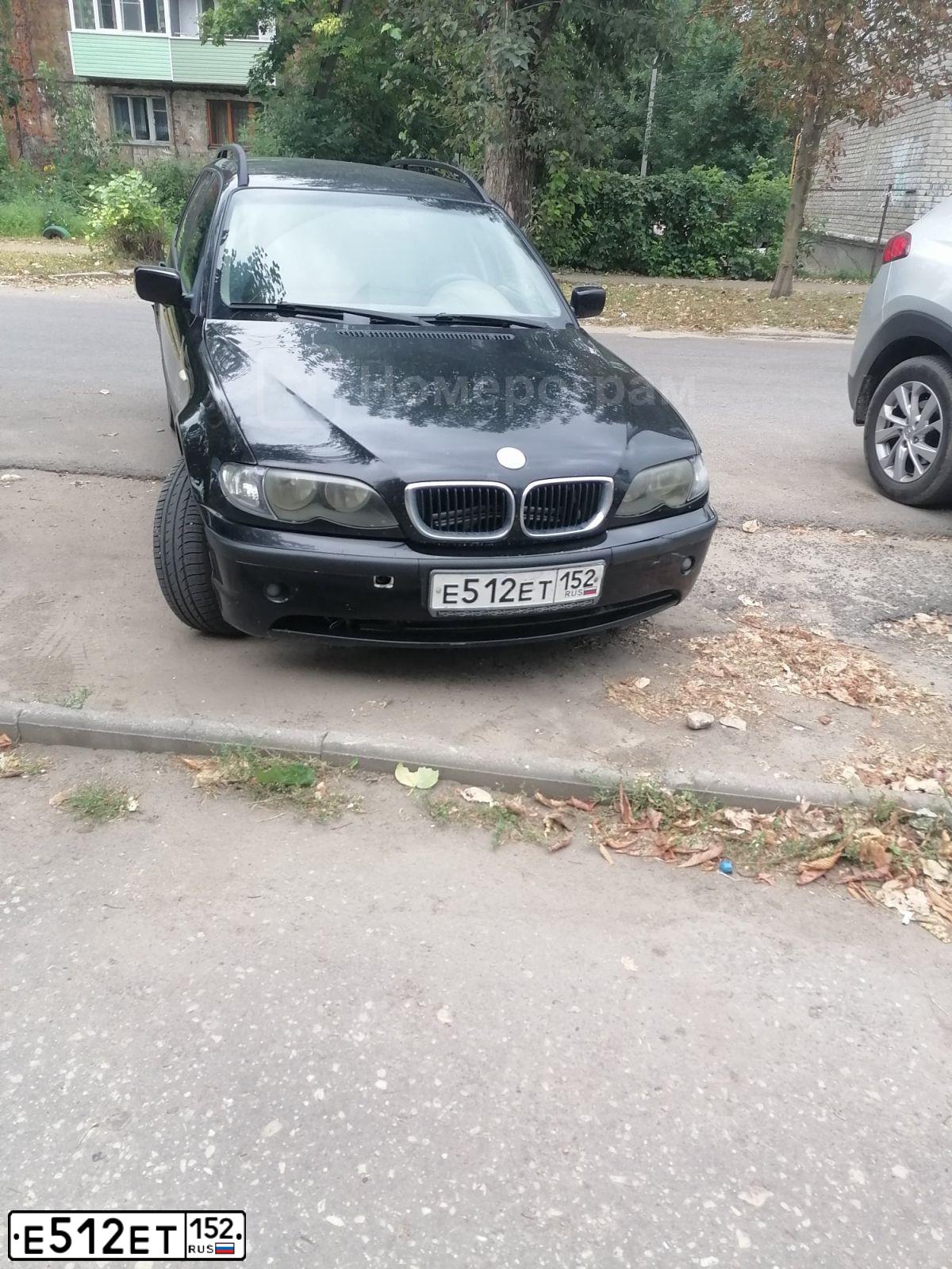 Фото автомобиля BMW SERIE 3, 2003 — госномер Е512ЕТ152. Цвет: ЧЕРНЫЙ