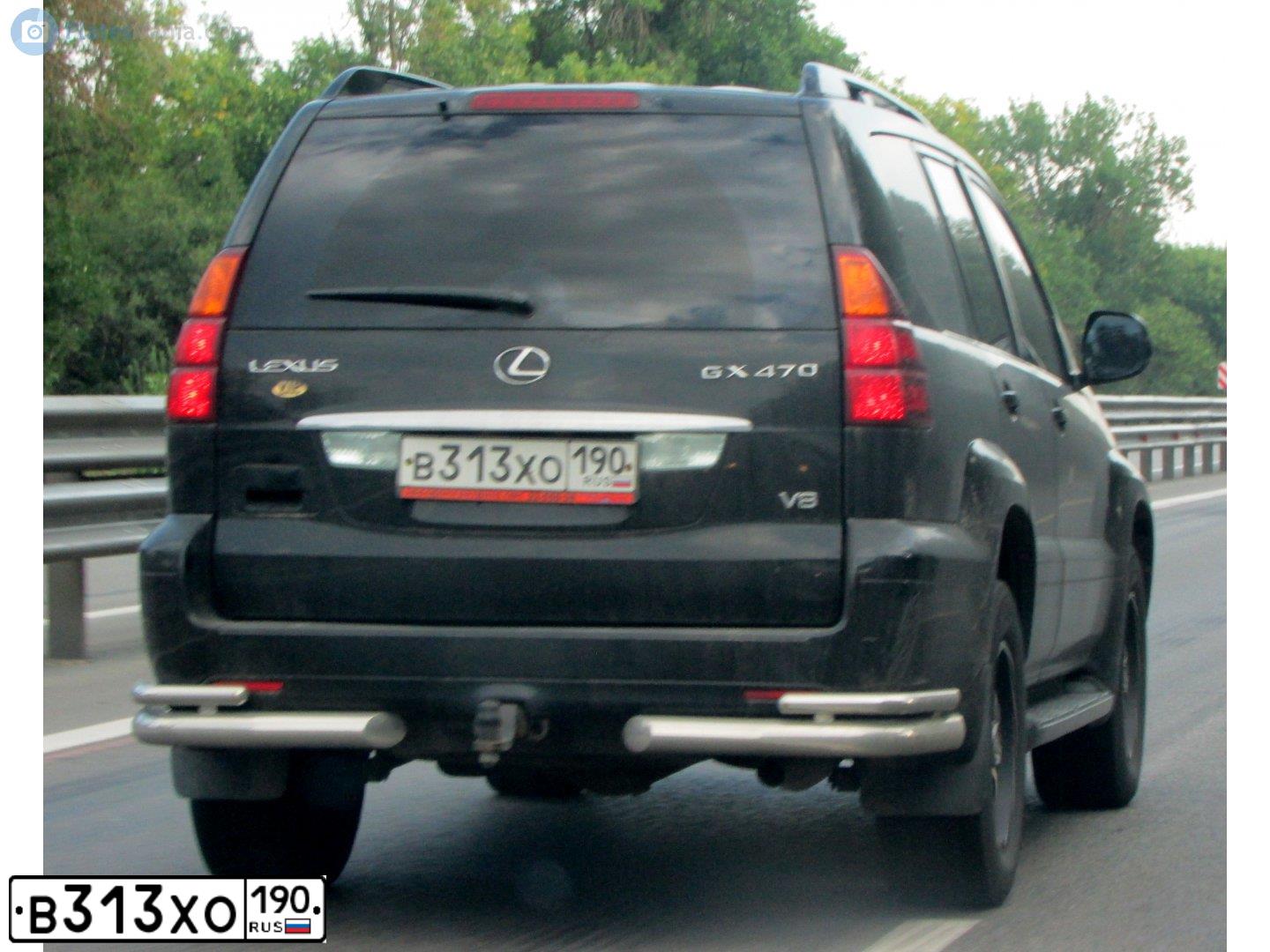 Фото автомобиля LEXUS GX, 2003 — госномер Р009НТ177. Цвет: ЧЕРНЫЙ