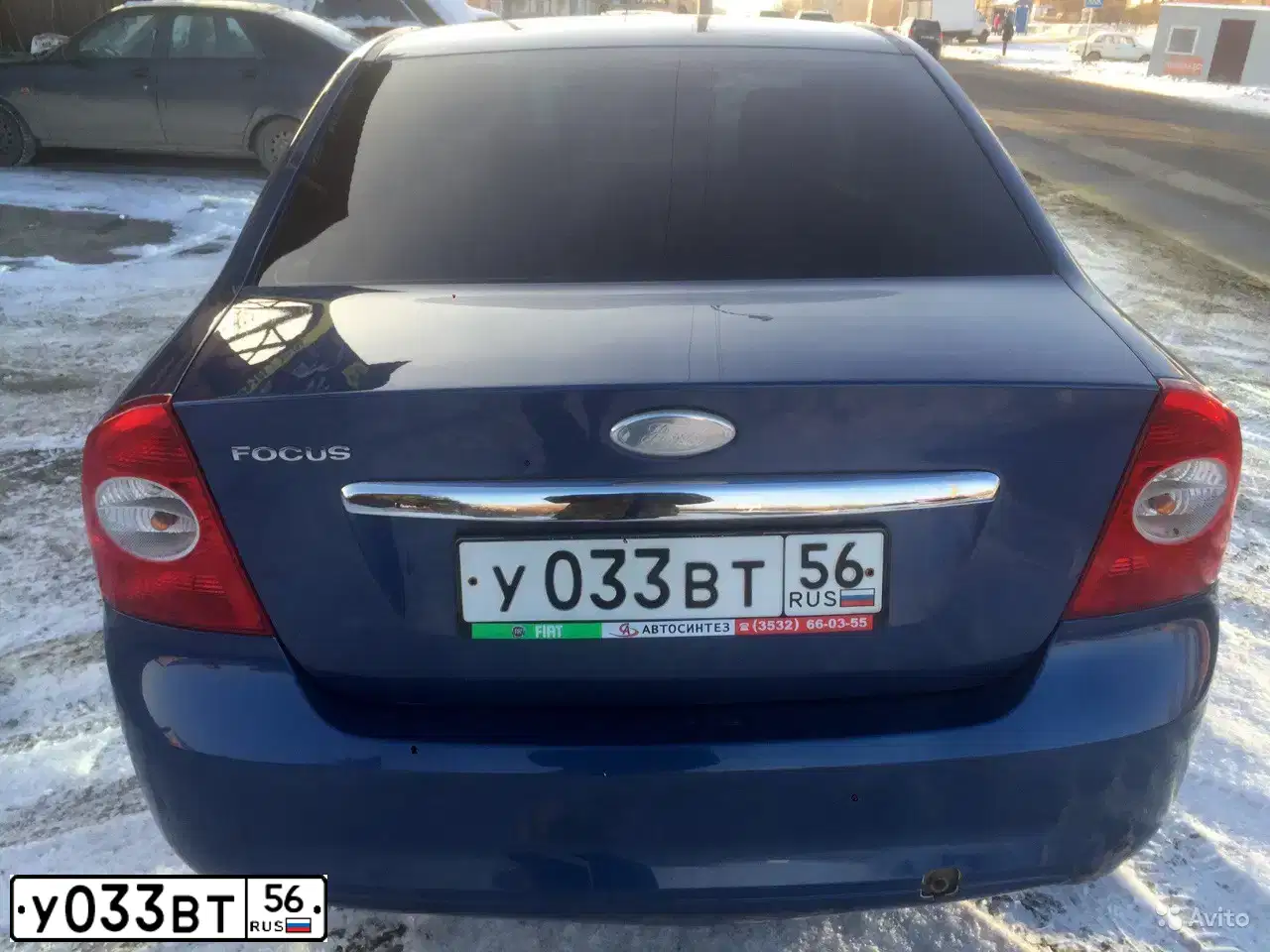 Фото автомобиля FORD FOCUS, 2008 — госномер У033ВТ56. Цвет: СИНИЙ