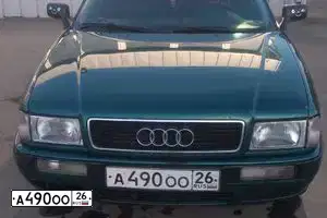 Фото автомобиля AUDI 80, 1992 — госномер А490ОО26. Цвет: ЗЕЛЕНЫЙ МЕТАЛЛИК