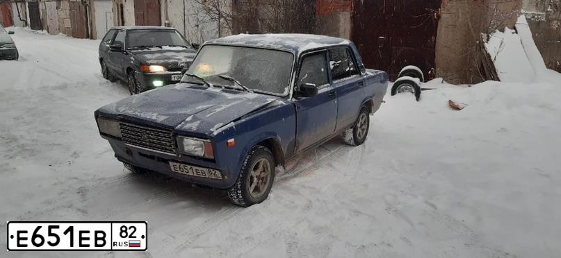 Фото автомобиля LADA 2107, 2006 — госномер В159РМ159. Цвет: синий