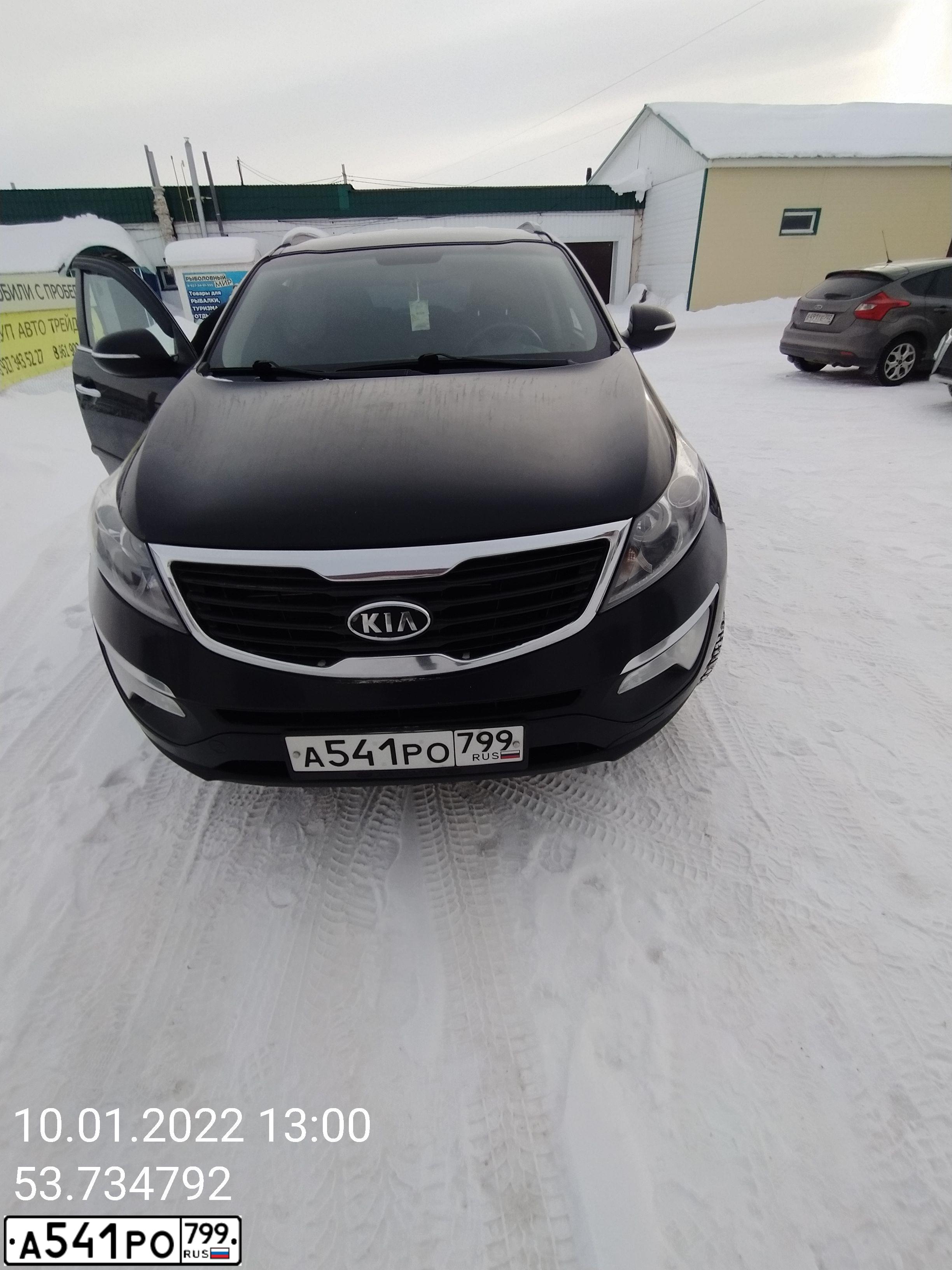 Фото автомобиля KIA SPORTAGE, 2011 — госномер А541РО799. Цвет: ЧЕРНЫЙ