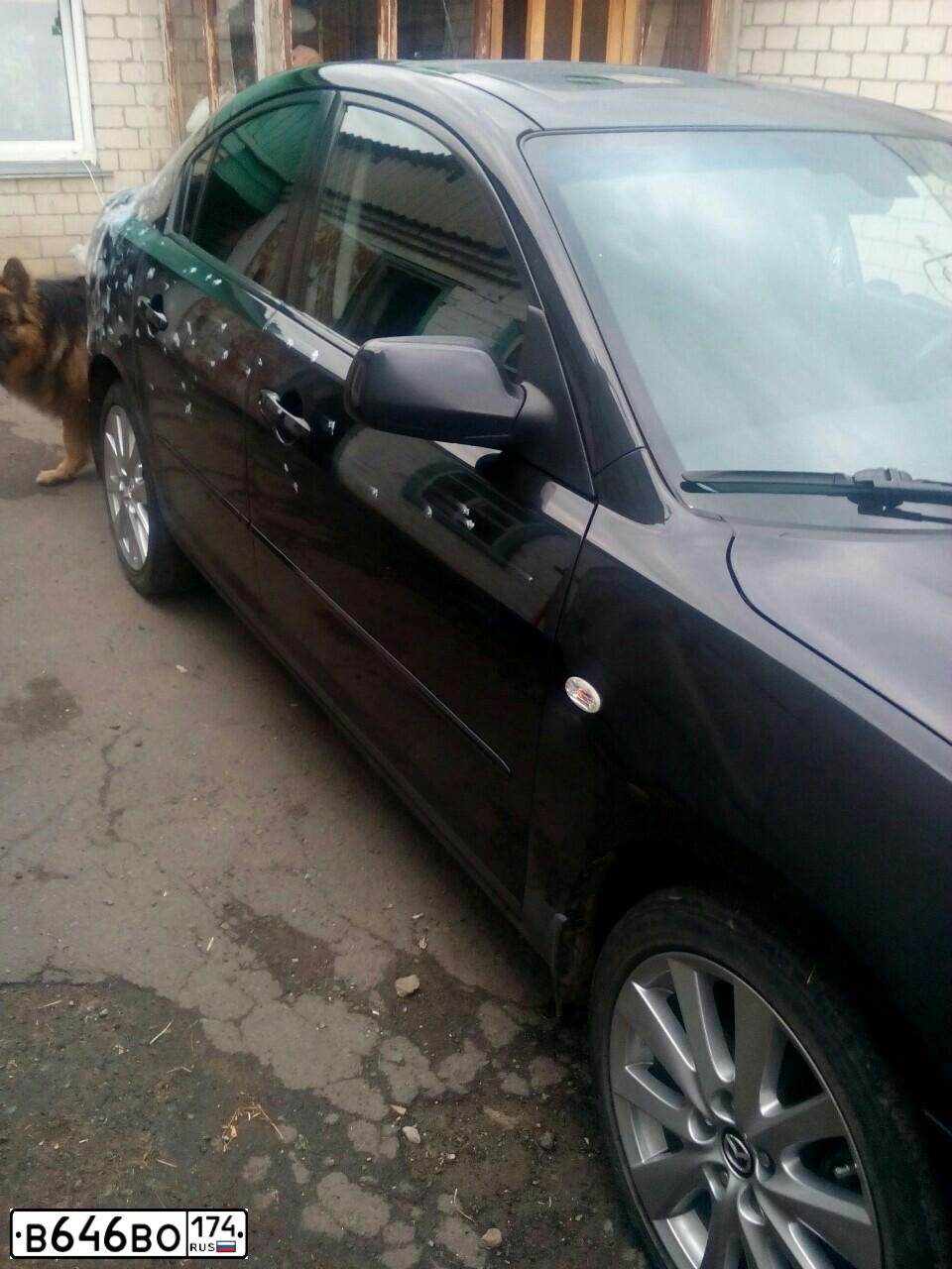 Фото автомобиля MAZDA 3, 2005 — госномер В646ВО174. Цвет: ЧЕРНЫЙ