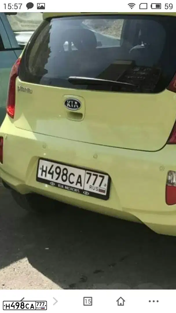 Фото автомобиля KIA PICANTO / MORNING, 2011 — госномер К922АР82. Цвет: САЛАТОВЫЙ