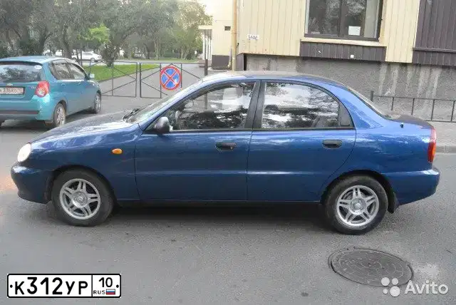 Фото автомобиля ZAZ LANOS, 2007 — госномер К312УР10. Цвет: СИНИЙ