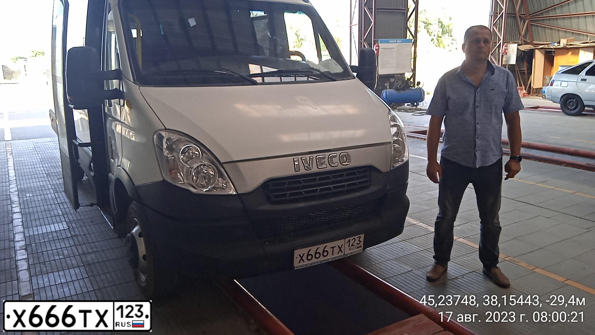 Фото автомобиля IVECO DAILY, 2012 — госномер Х666ТХ123. Цвет: БЕЛЫЙ