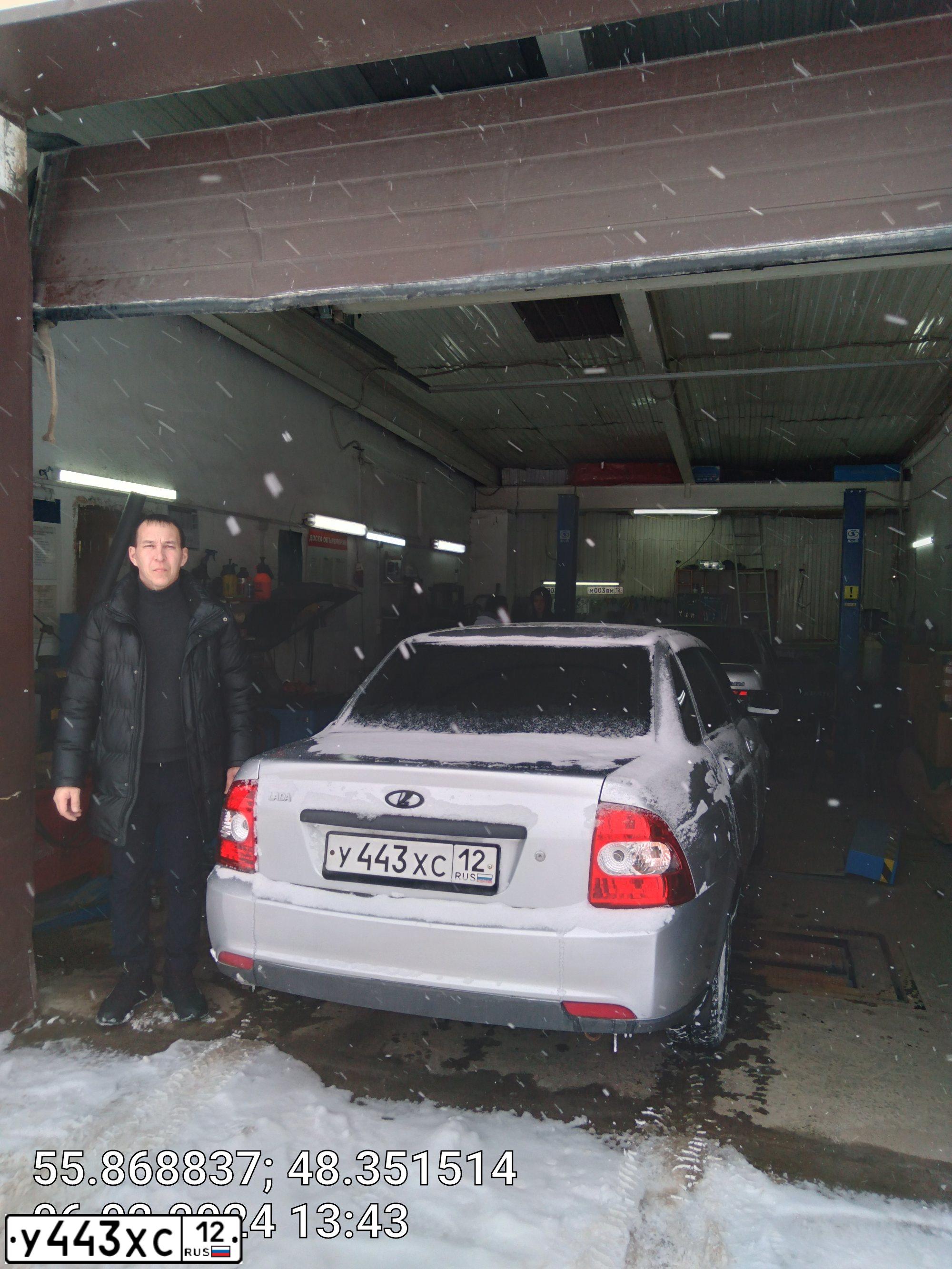 Фото автомобиля LADA 2170 PRIORA, 2007 — госномер С282РК12. Цвет: Светло-Серебристый металлик
