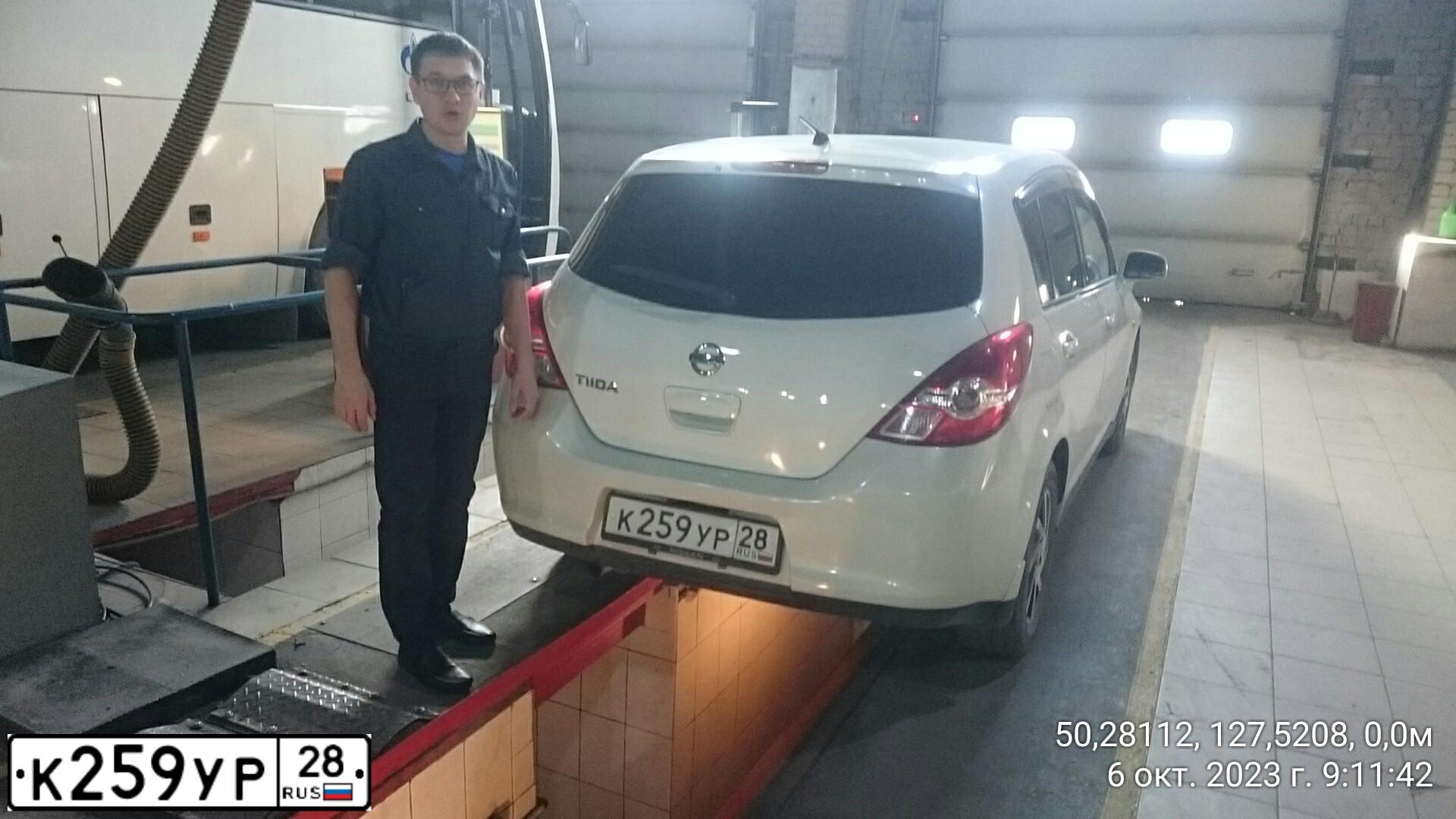 Фото автомобиля NISSAN TIIDA, 2008 — госномер К259УР28