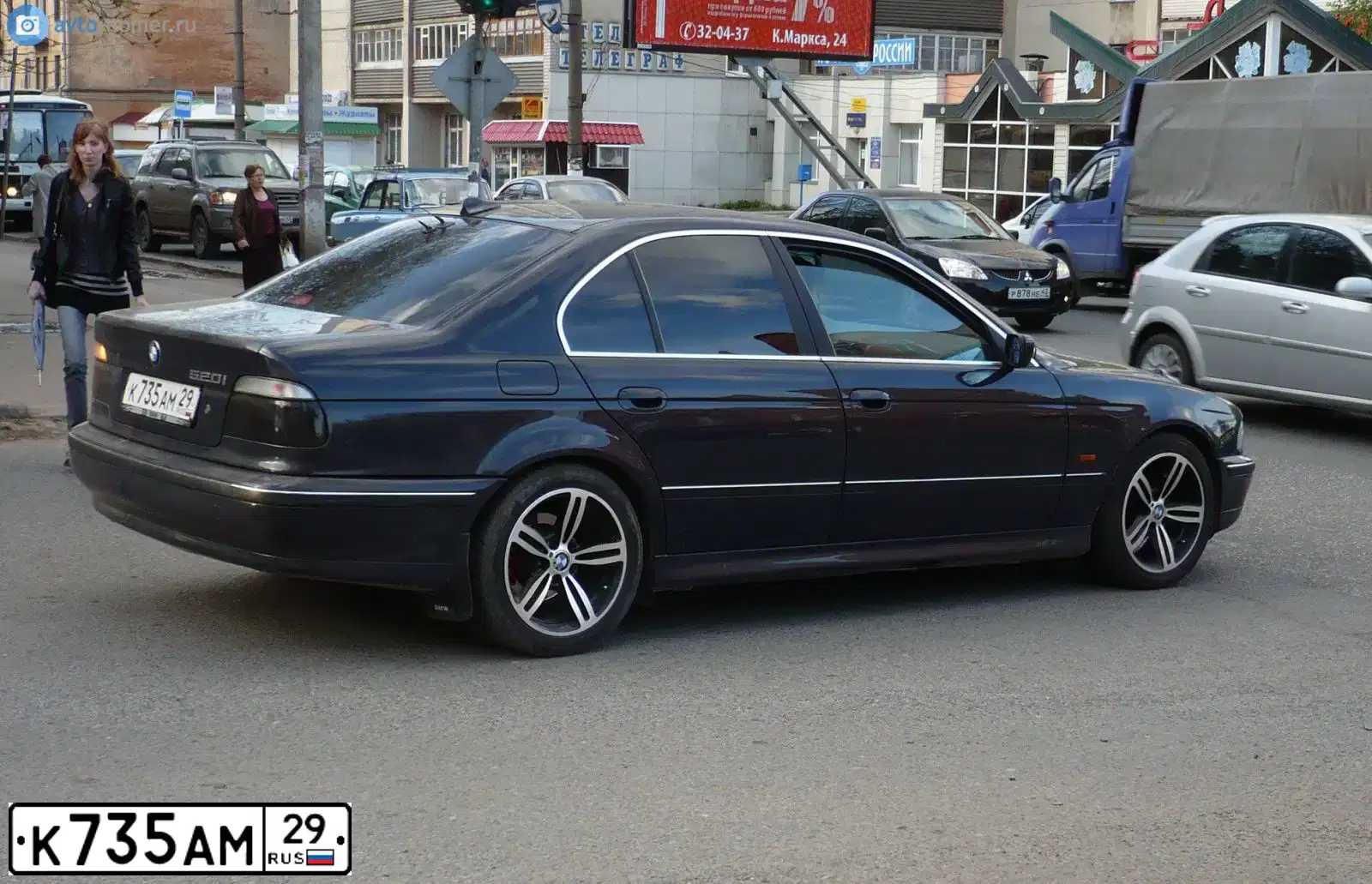 Фото автомобиля BMW SERIE 5, 1998 — госномер Т101ОО43. Цвет: синий