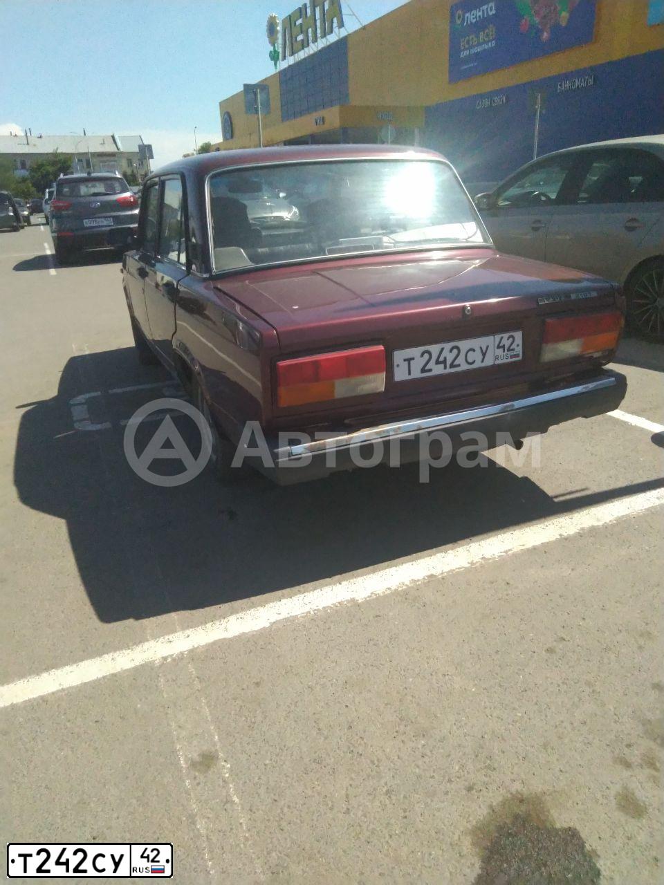 Фото автомобиля LADA 2107, 2011 — госномер Е376ОА142. Цвет: СЕРЕБРИСТО КРАСНЫЙ