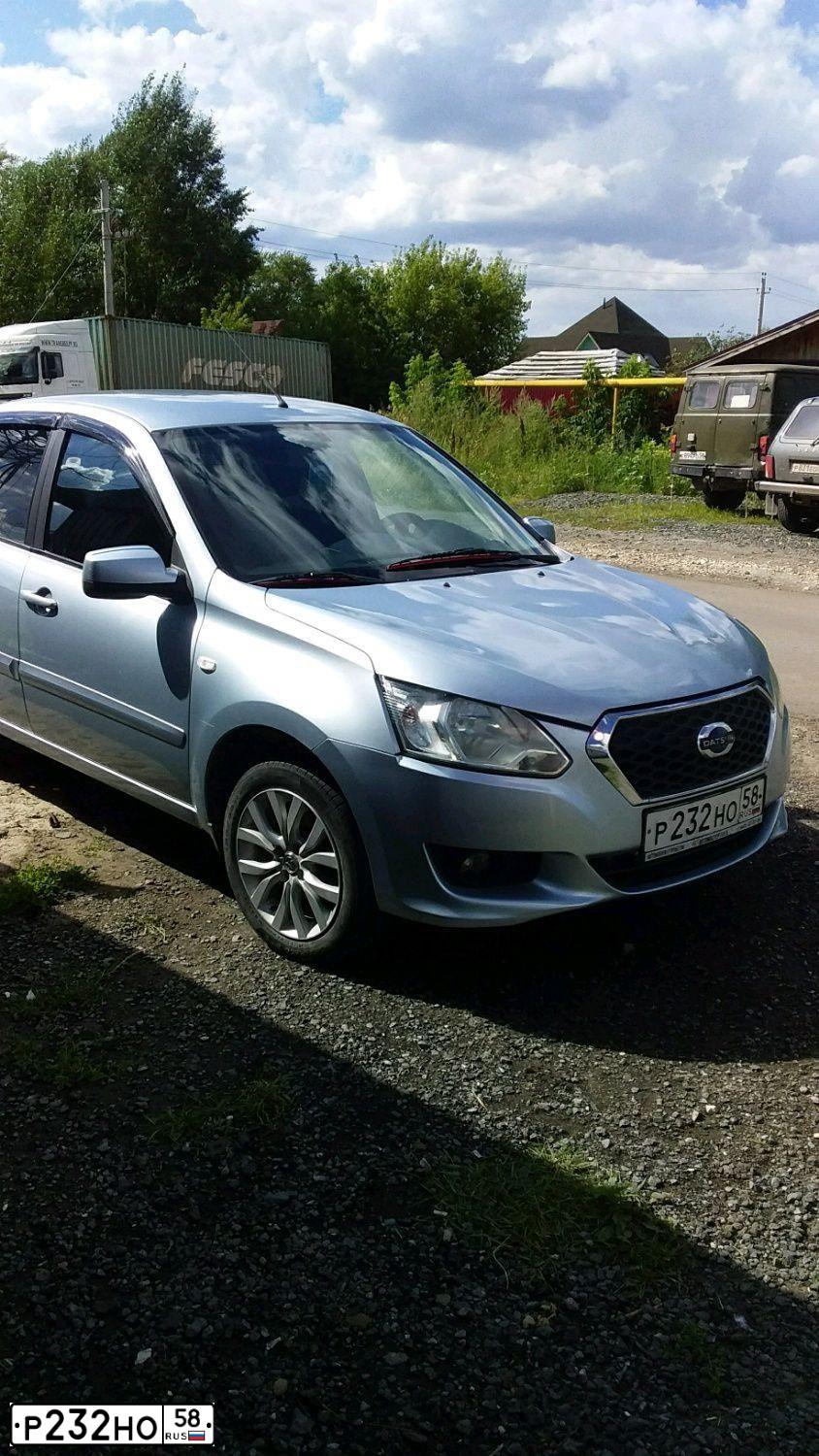 Фото автомобиля DATSUN ON-DO, 2015 — госномер К156НР164. Цвет: СВЕТЛО-ГОЛУБОЙ