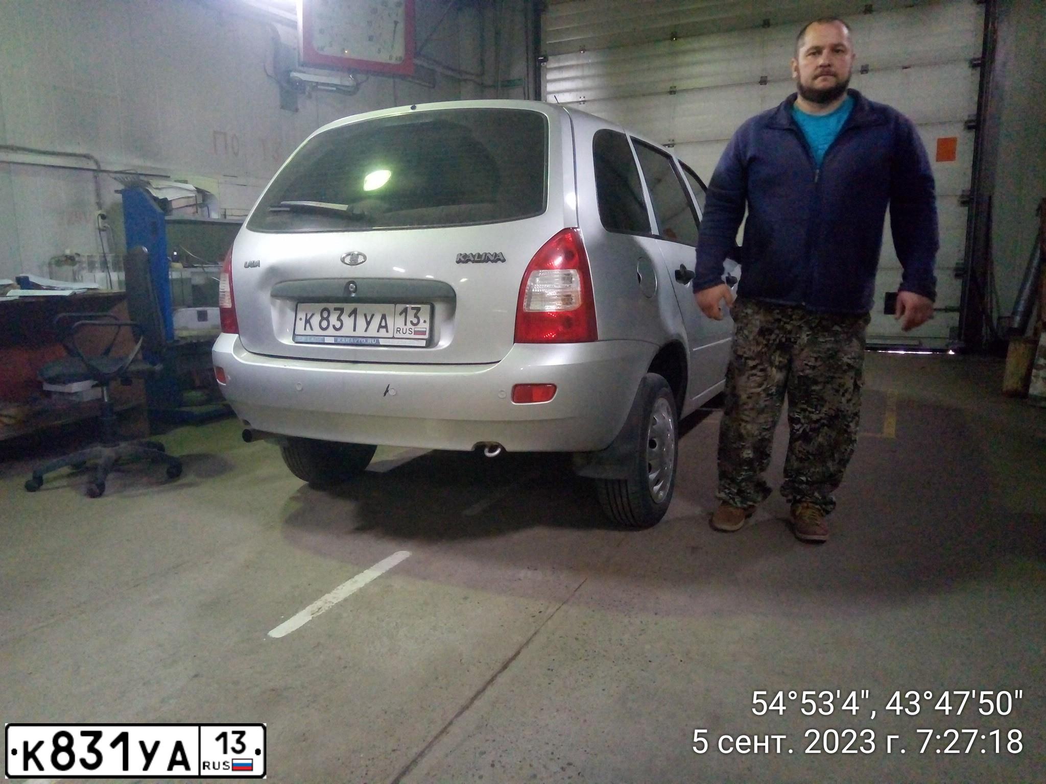 Фото автомобиля LADA KALINA, 2012 — госномер А364ВВ252. Цвет: Серебристый