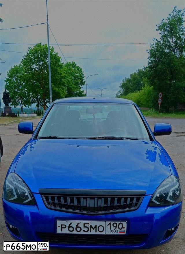 Фото автомобиля LADA 2170 PRIORA, 2010 — госномер Р665МО190. Цвет: СИНИЙ