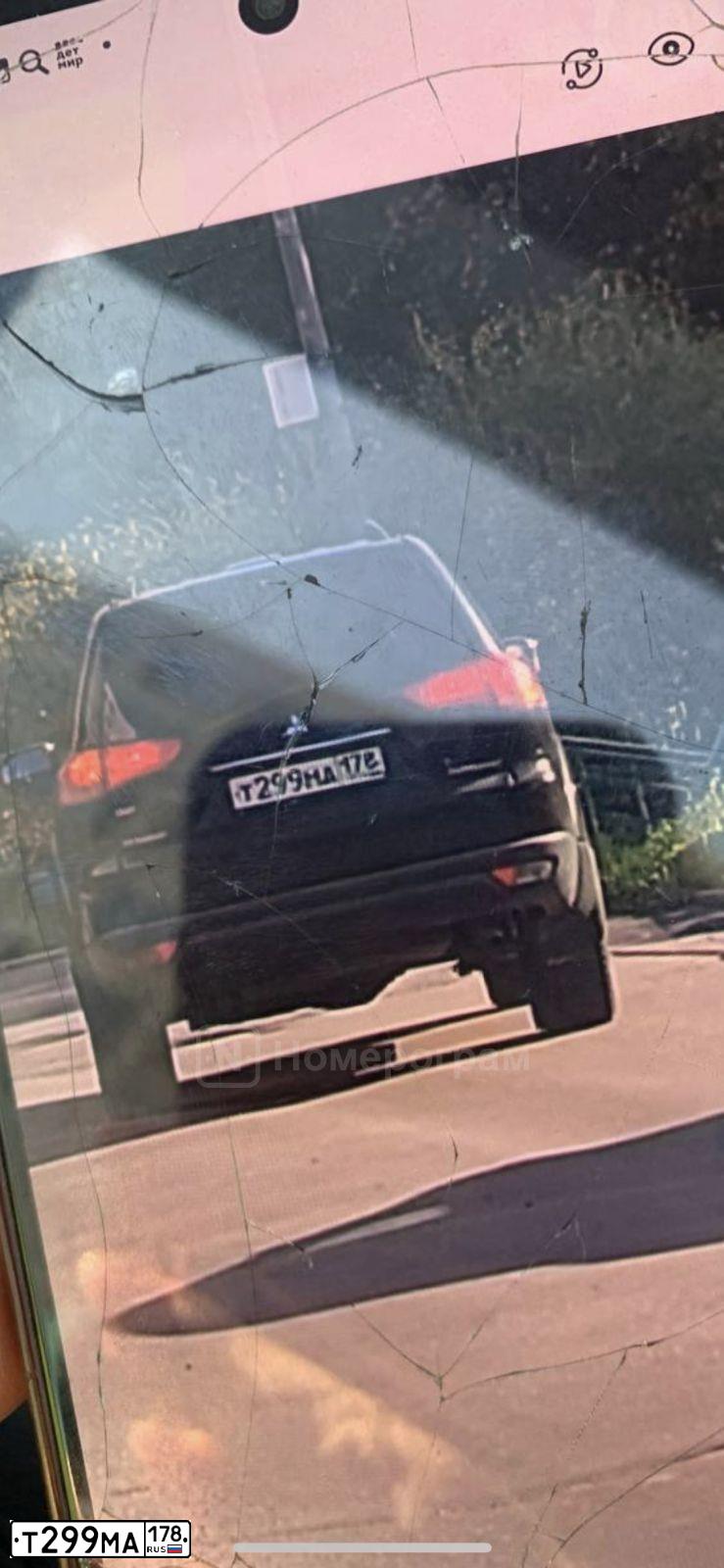 Фото автомобиля MITSUBISHI PAJERO SPORT, 2008 — госномер Т299МА178. Цвет: ЧЕРНЫЙ