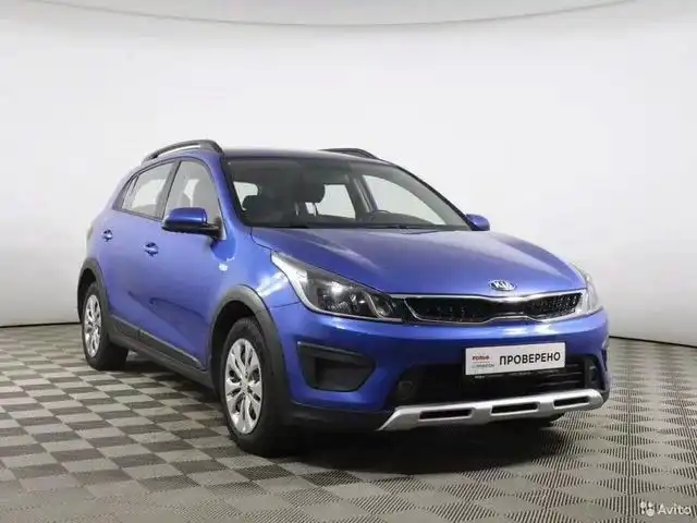 Фото автомобиля KIA RIO, 2017 — госномер О057АВ797. Цвет: СИНИЙ