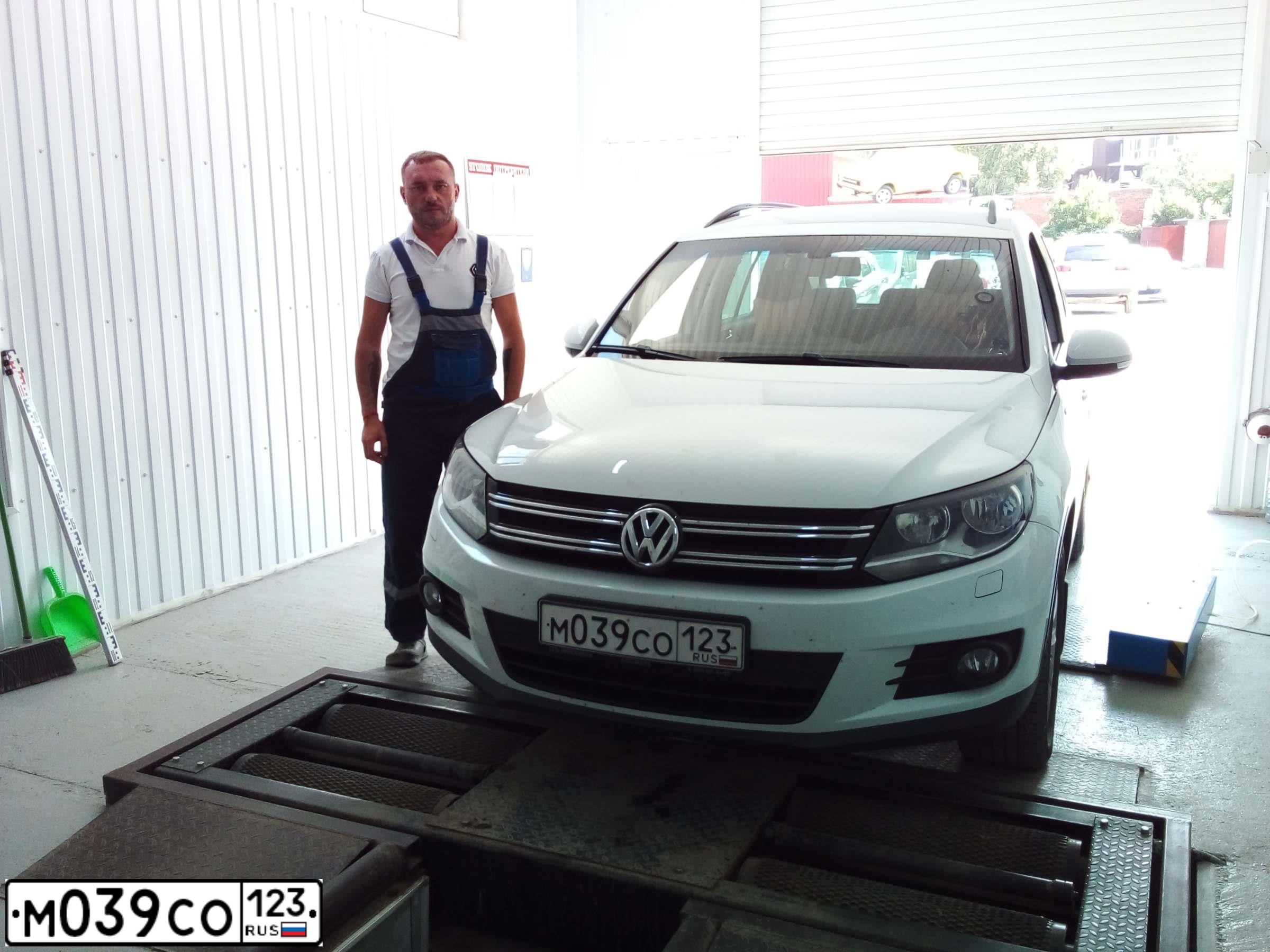 Фото автомобиля VOLKSWAGEN TIGUAN, 2016 — госномер Н686МН82