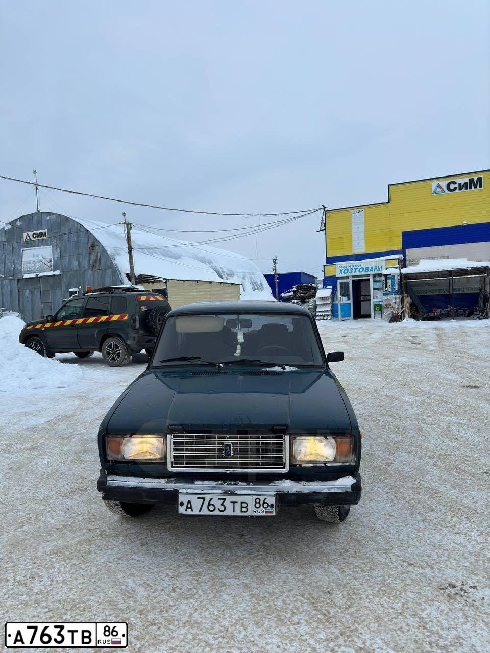 Фото автомобиля LADA 2107, 2000 — госномер А763ТВ86. Цвет: СИНЕ-ЗЕЛЕНЫЙ