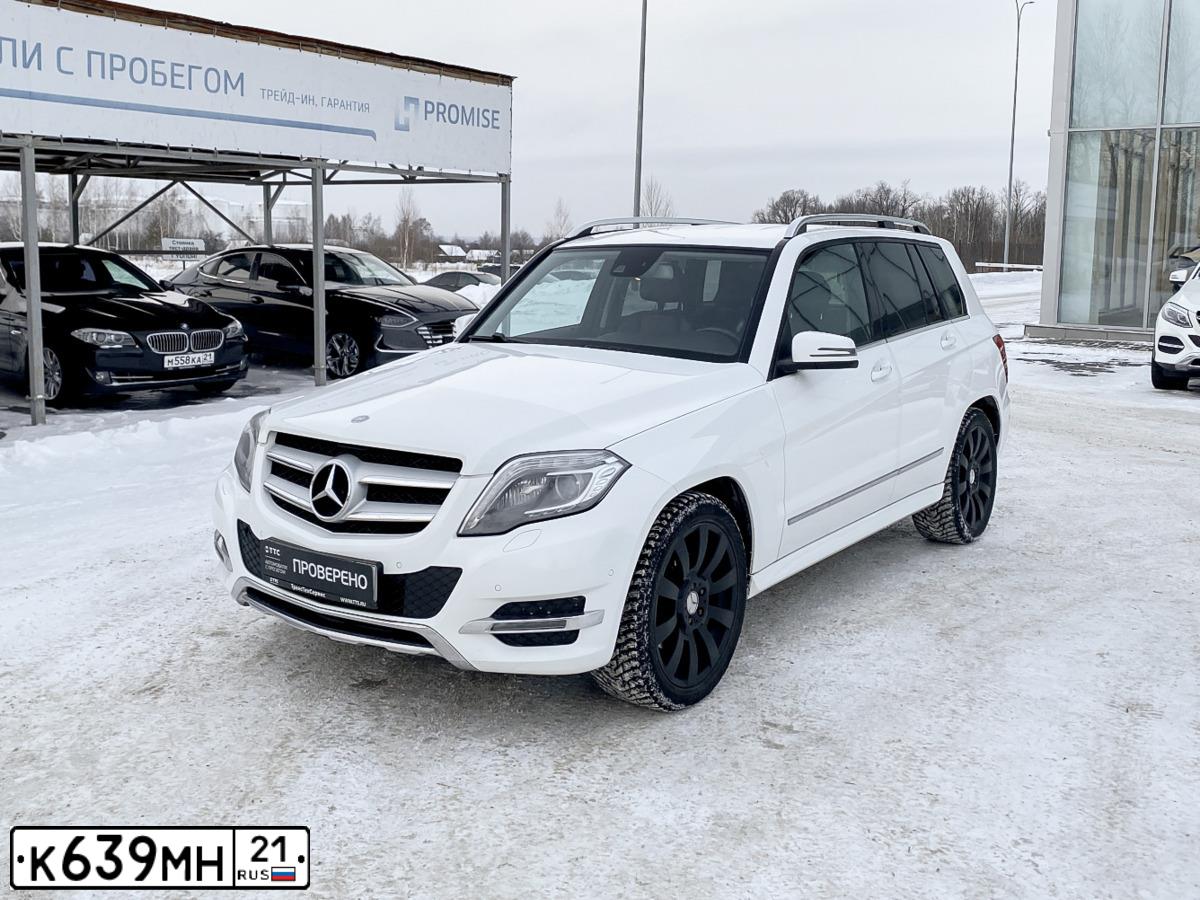 Фото автомобиля MERCEDES GLK-KLASSE, 2014 — госномер М207РО21. Цвет: Белый