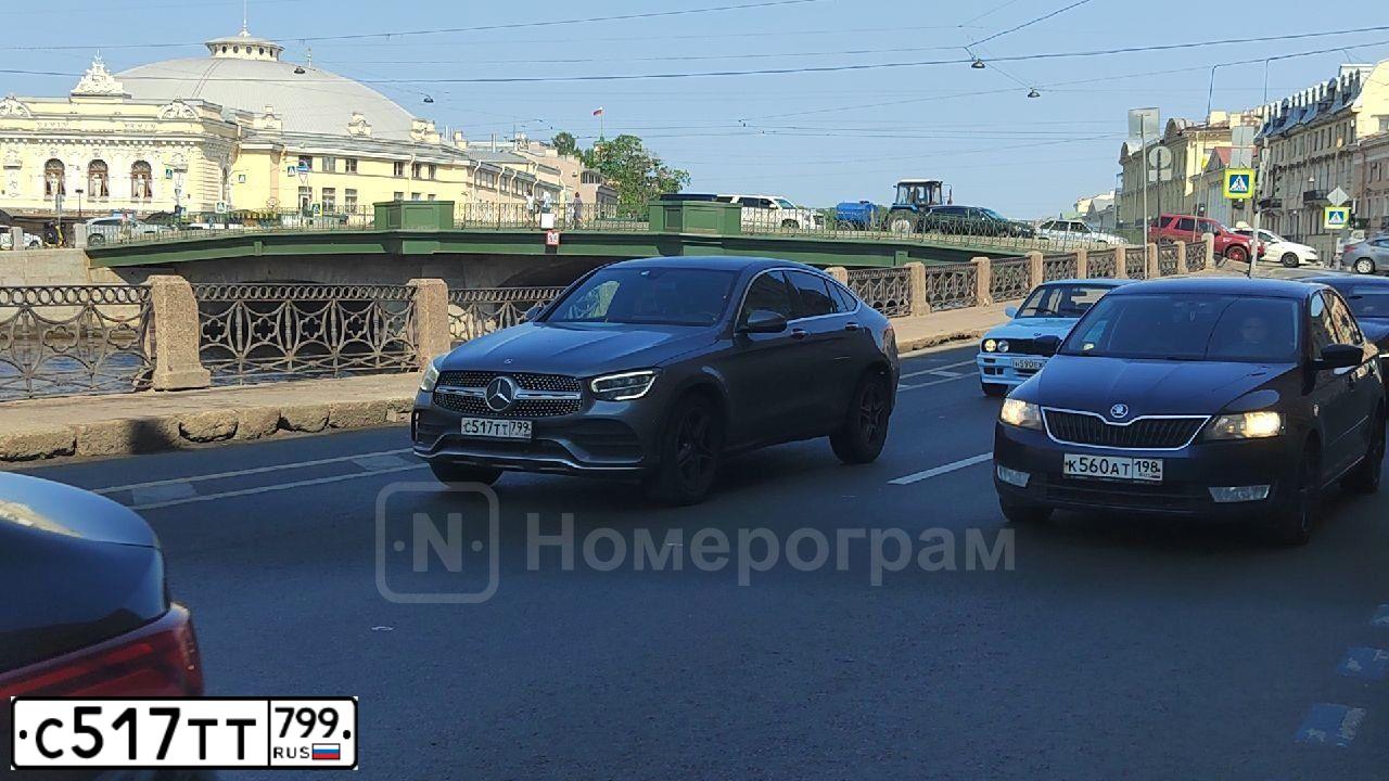 Фото автомобиля MERCEDES GLC-KLASSE, 2020 — госномер С517ТТ799. Цвет: СЕРЫЙ