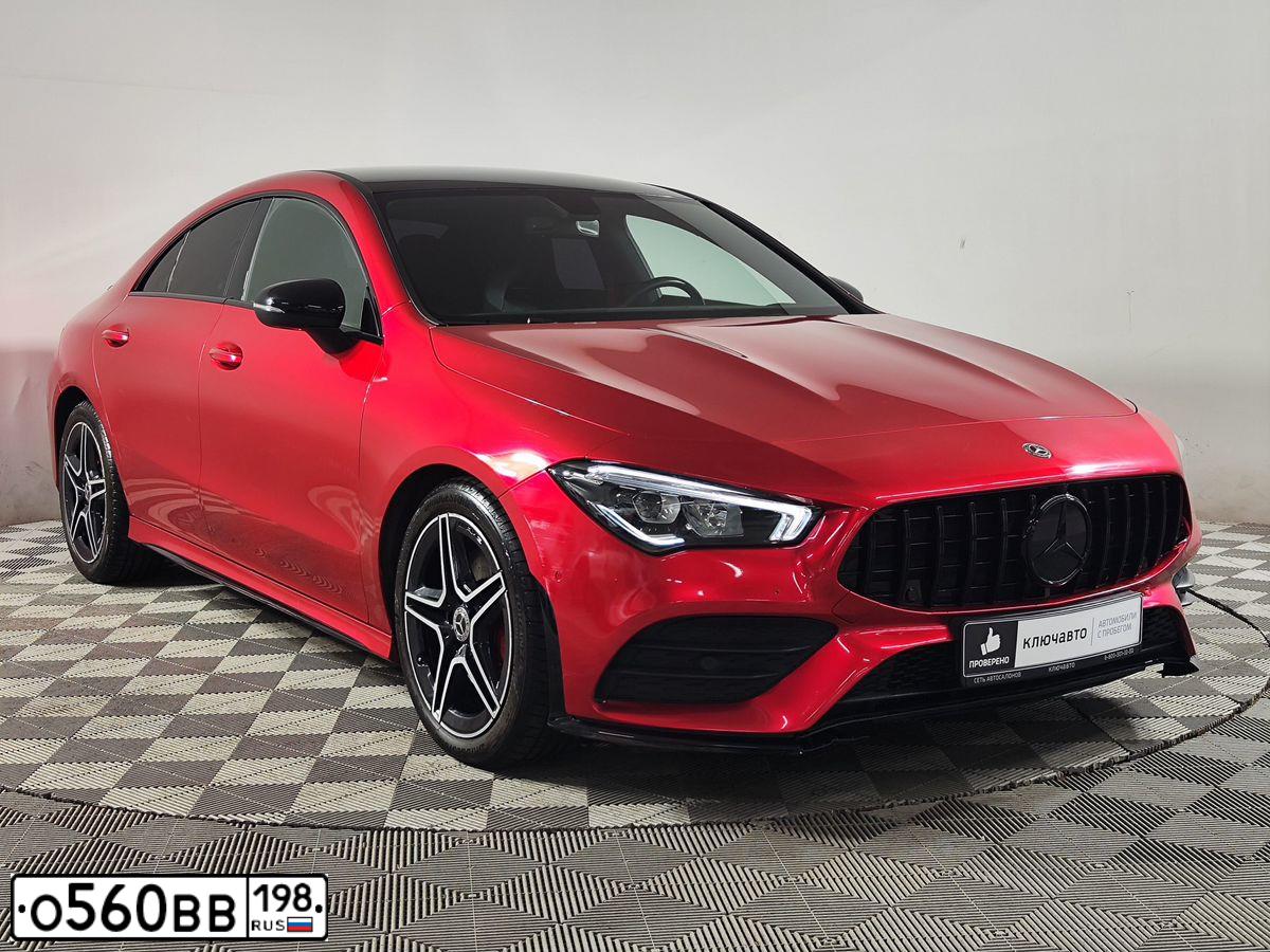 Фото автомобиля MERCEDES CLA-KLASSE, 2020 — госномер О560ВВ198. Цвет: ЧЕРНЫЙ