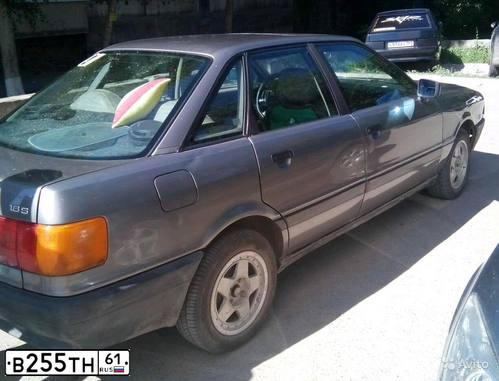 Фото автомобиля AUDI I 80, 1988 — госномер В255ТН61. Цвет: Серый