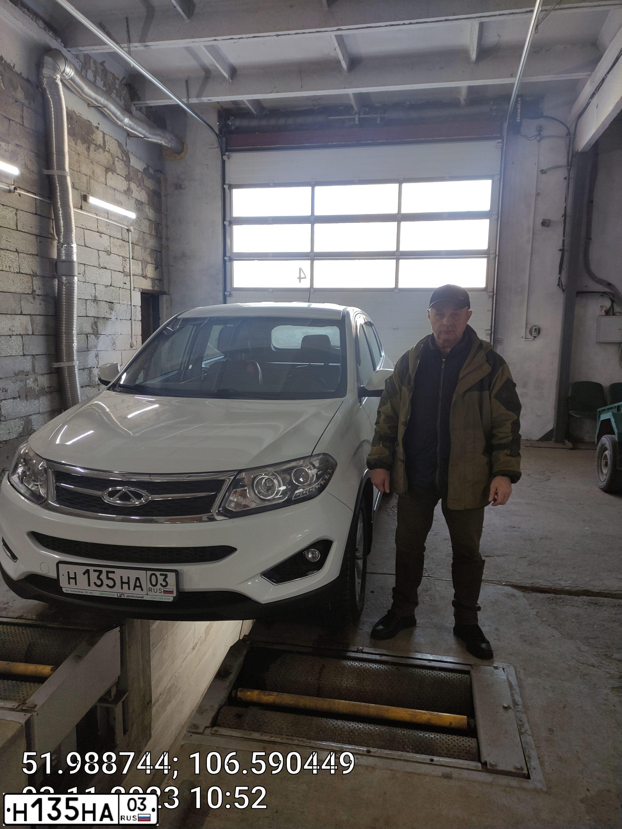 Фото автомобиля CHERY T21, 2015 — госномер О513ЕН138. Цвет: Белый