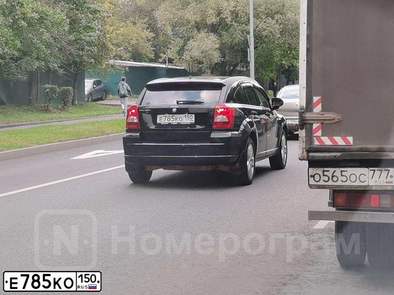 Фото автомобиля DODGE CALIBER, 2007 — госномер В342ТН69. Цвет: ЧЕРНЫЙ