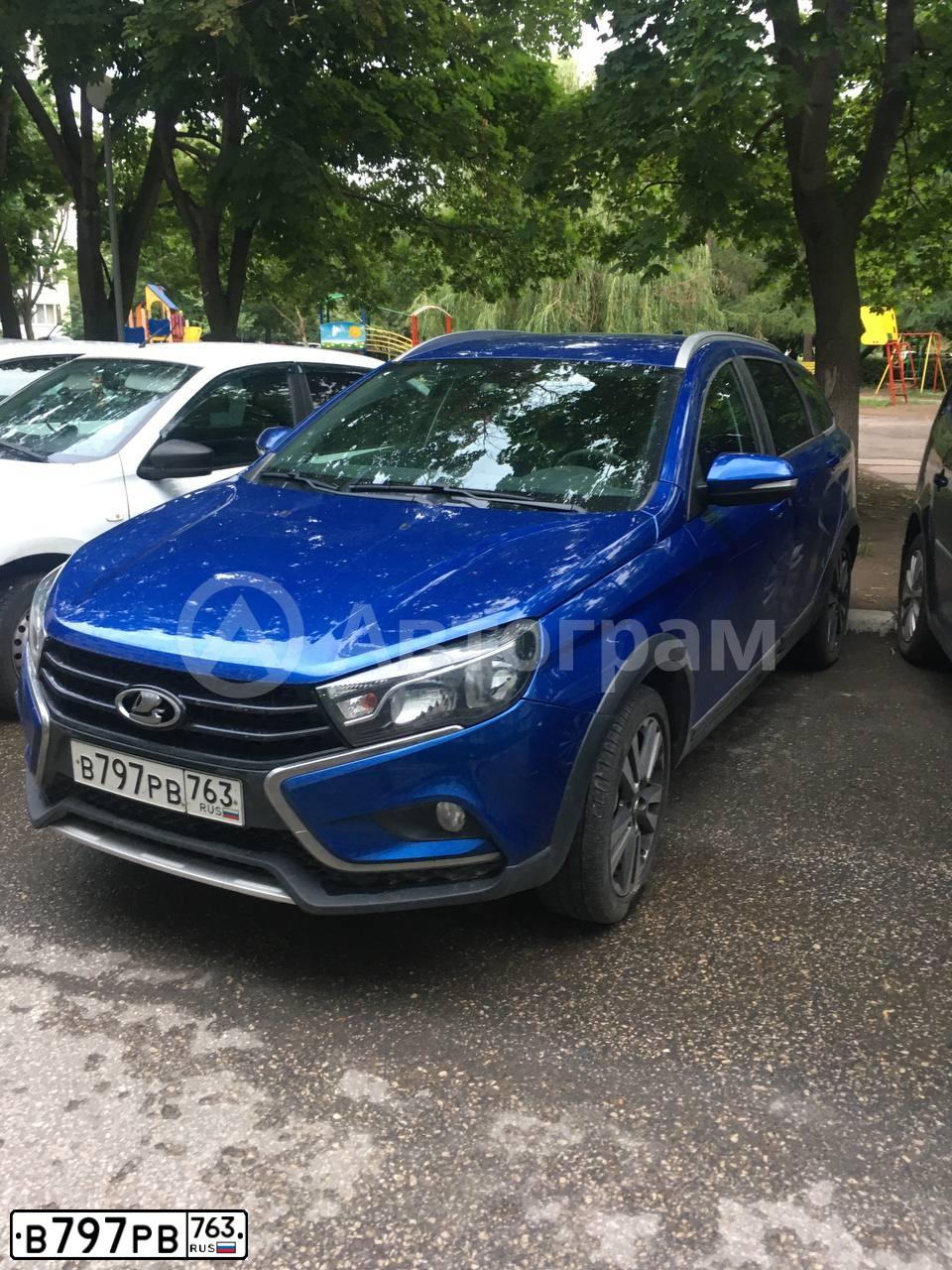 Фото автомобиля LADA VESTA, 2020 — госномер В797РВ763. Цвет: синий