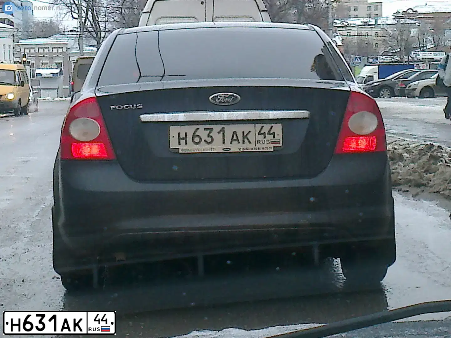 Фото автомобиля FORD FOCUS, 2009 — госномер Н631АК44. Цвет: ЧЕРНЫЙ