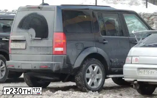 Фото автомобиля LANDROVER DISCOVERY, 2007 — госномер Р230ТН177. Цвет: ЧЕРНЫЙ
