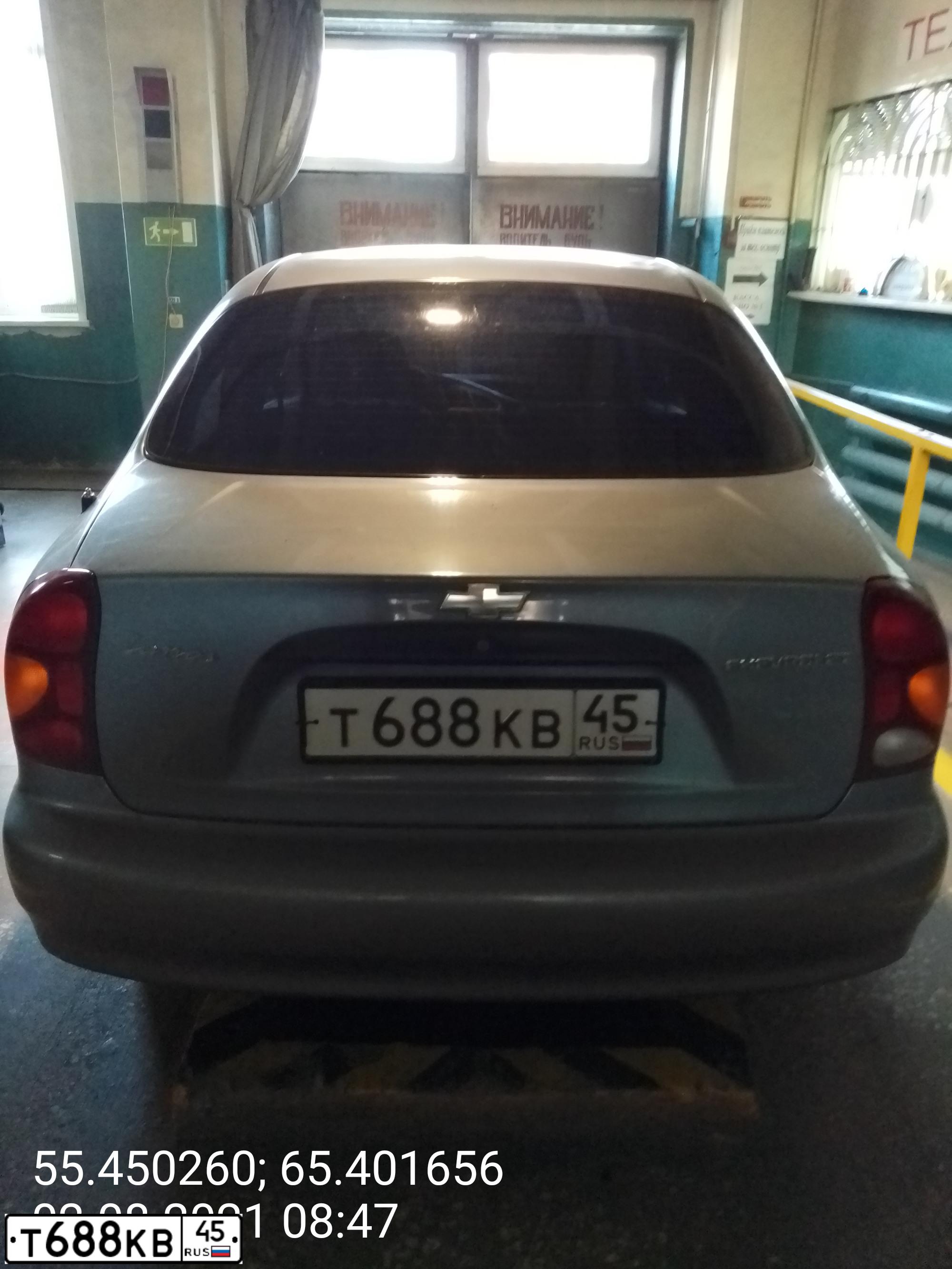 Фото автомобиля ZAZ LANOS, 2008 — госномер Т688КВ45. Цвет: СЕРЕБРИСТЫЙ