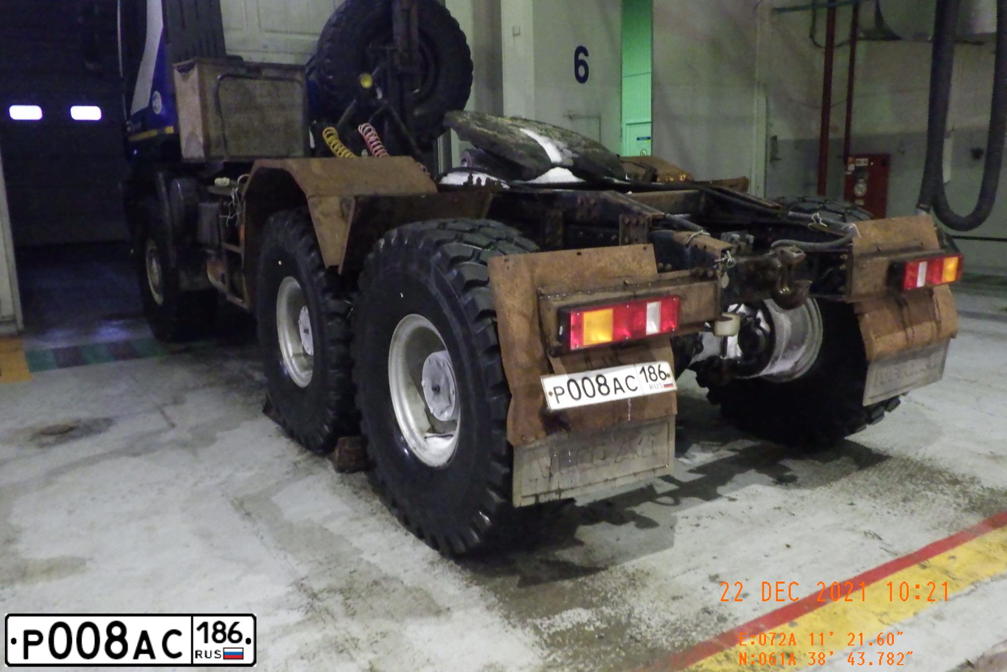 Фото автомобиля IVECO AMT URAL IVECO 6339 /6X6/, 2014 — госномер Р008АС186. Цвет: БЕЛО-СИНИЙ