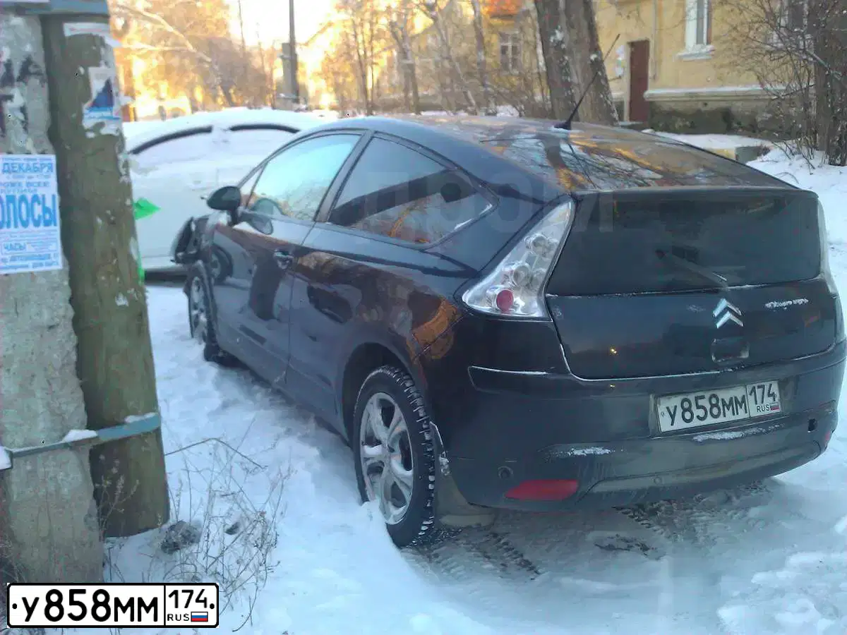 Фото автомобиля CITROEN C4, 2006 — госномер Т969ТТ74. Цвет: ЧЕРНЫЙ