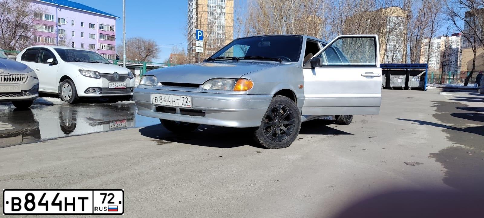 Фото автомобиля LADA 2114 SAMARA, 2006 — госномер В844НТ72. Цвет: СВЕТЛО-СЕРЕБРИСТЫЙ