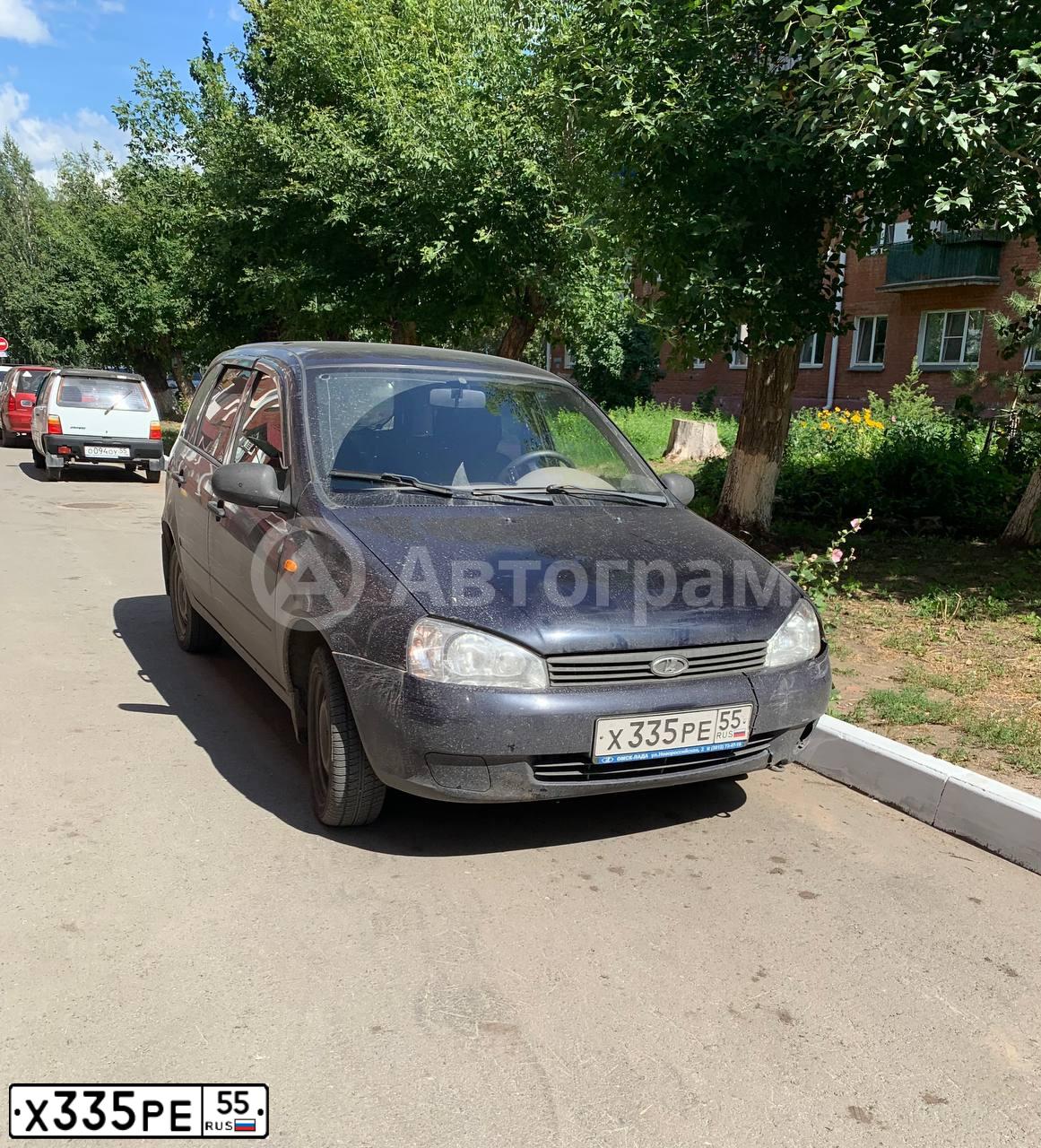 Фото автомобиля LADA 1117 KALINA, 2008 — госномер Х335РЕ55. Цвет: СИНЕ-ФИОЛЕТОВЫЙ