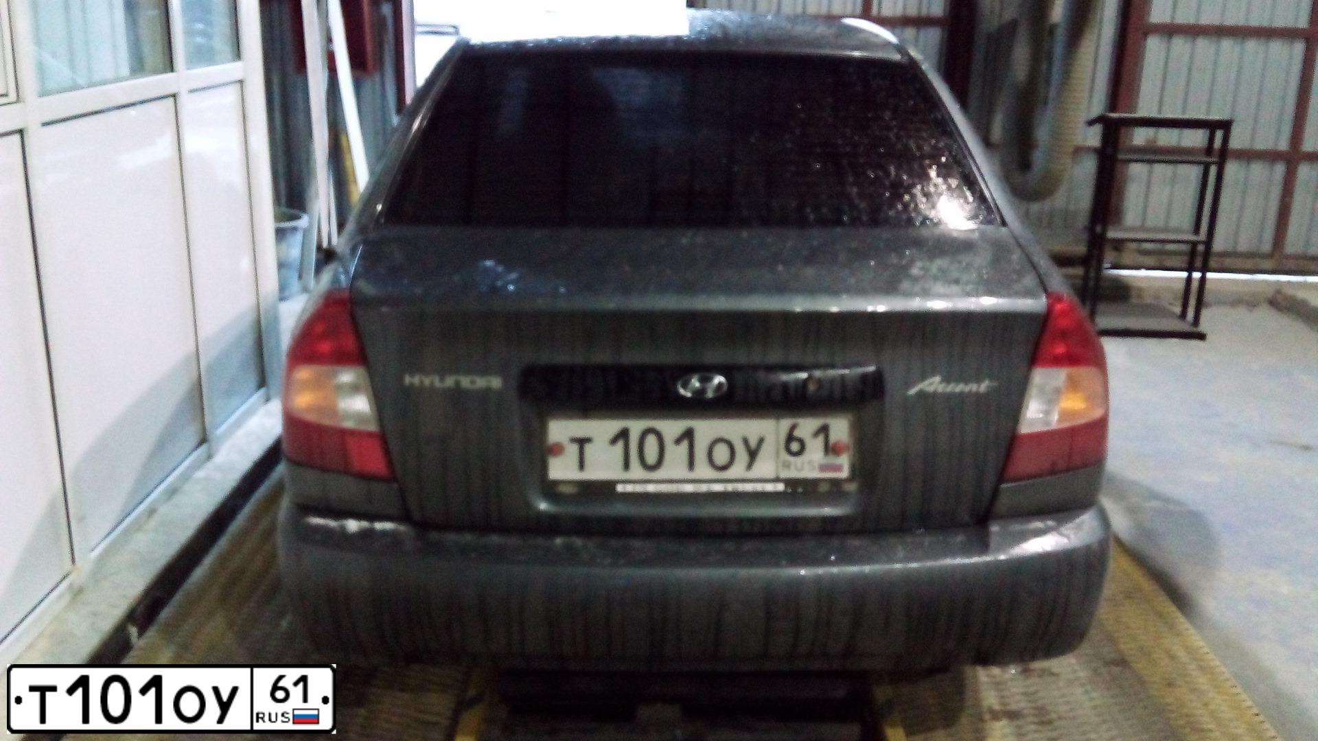 Фото автомобиля TAGAZ ACCENT, 2004 — госномер Т101ОУ61. Цвет: СЕРЫЙ