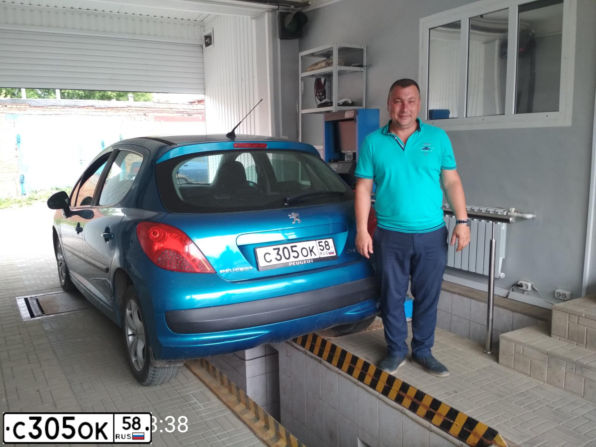 Фото автомобиля PEUGEOT 207, 2008 — госномер С305ОК58. Цвет: ЯРКО-СИНИЙ