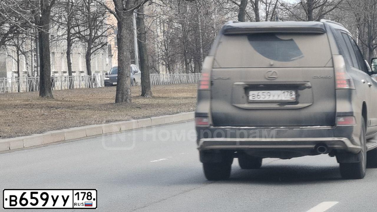 Фото автомобиля LEXUS GX, 2017 — госномер В659УУ178. Цвет: ЧЕРНЫЙ