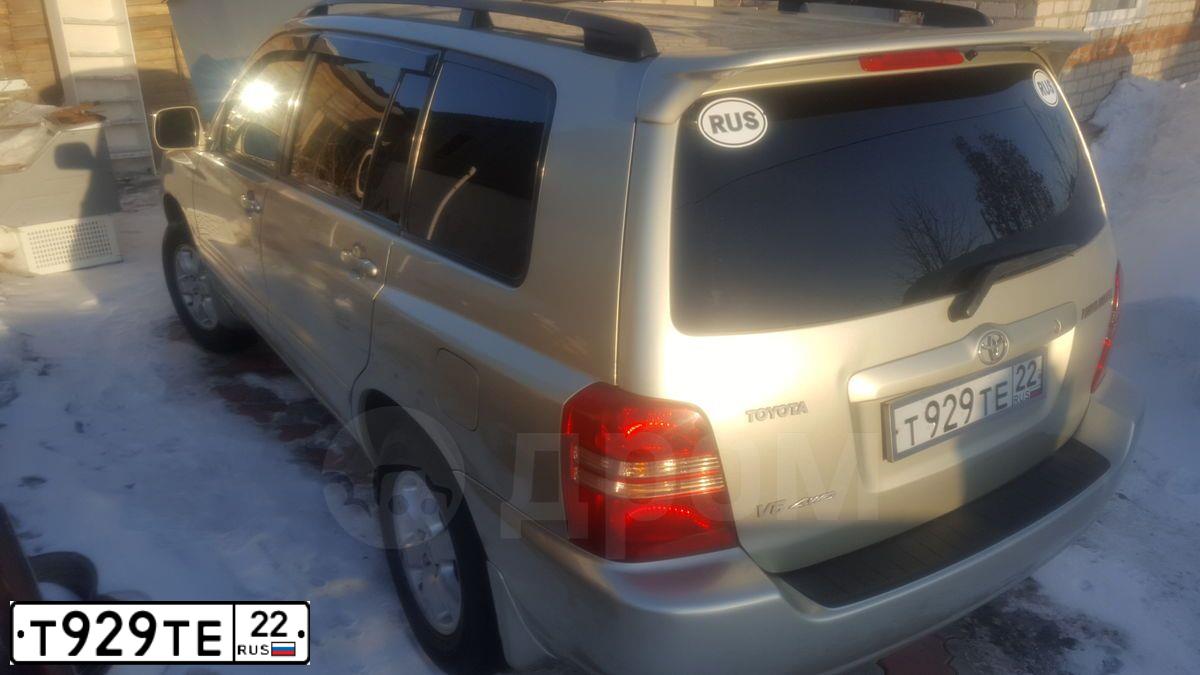 Фото автомобиля TOYOTA HIGHLANDER, 2003 — госномер Т929ТЕ22. Цвет: ЗОЛОТИСТЫЙ